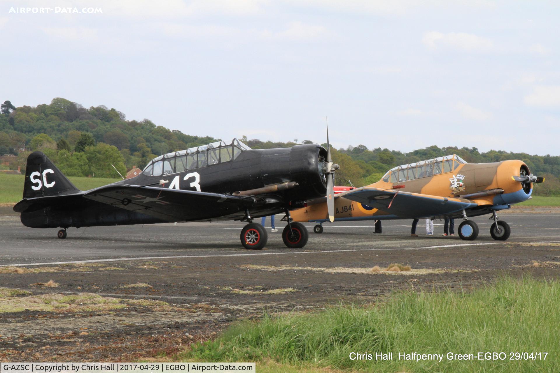G-AZSC, 1943 Noorduyn AT-16 Harvard IIB C/N 14A-1363, at the Radial & Trainer fly-in