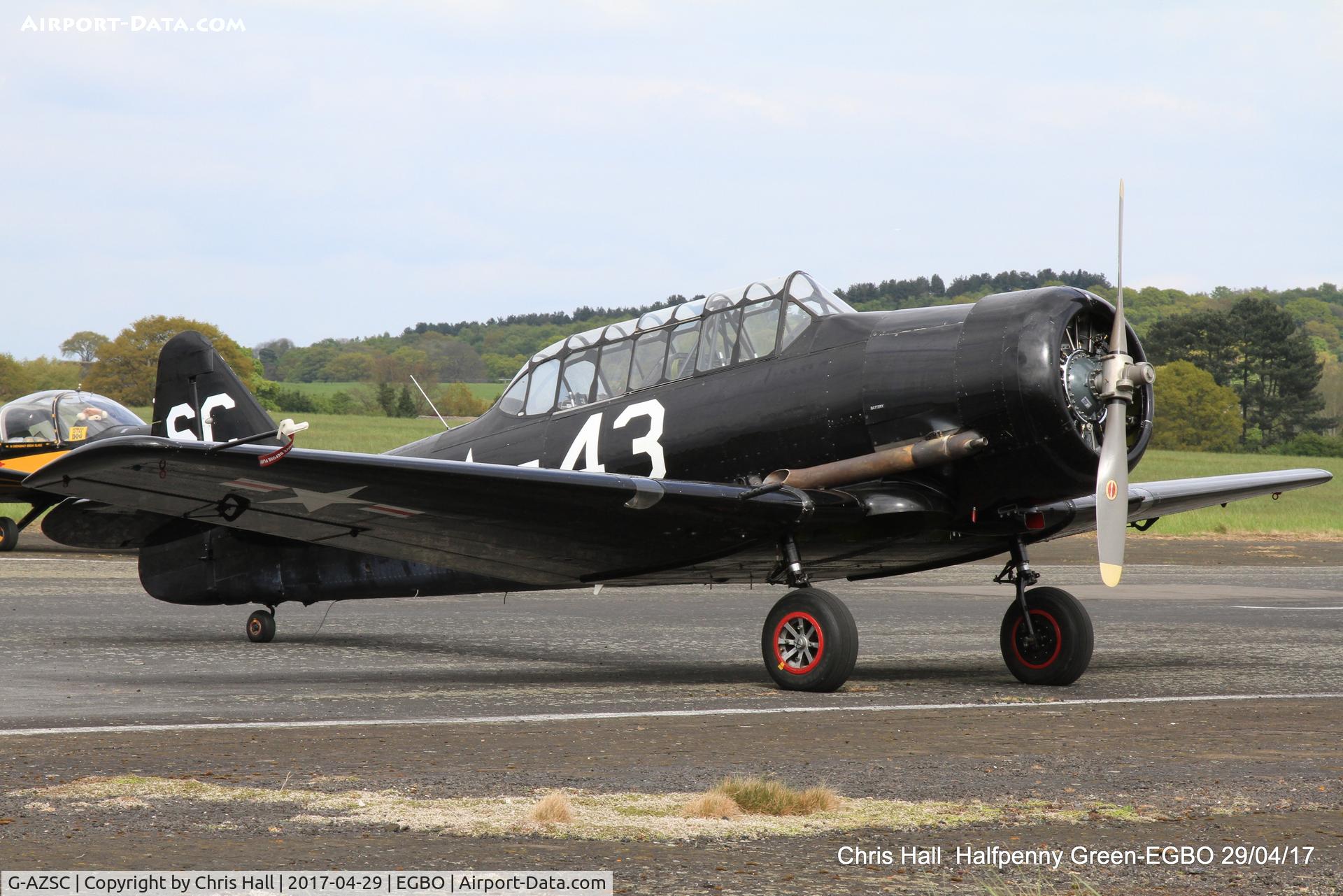 G-AZSC, 1943 Noorduyn AT-16 Harvard IIB C/N 14A-1363, at the Radial & Trainer fly-in