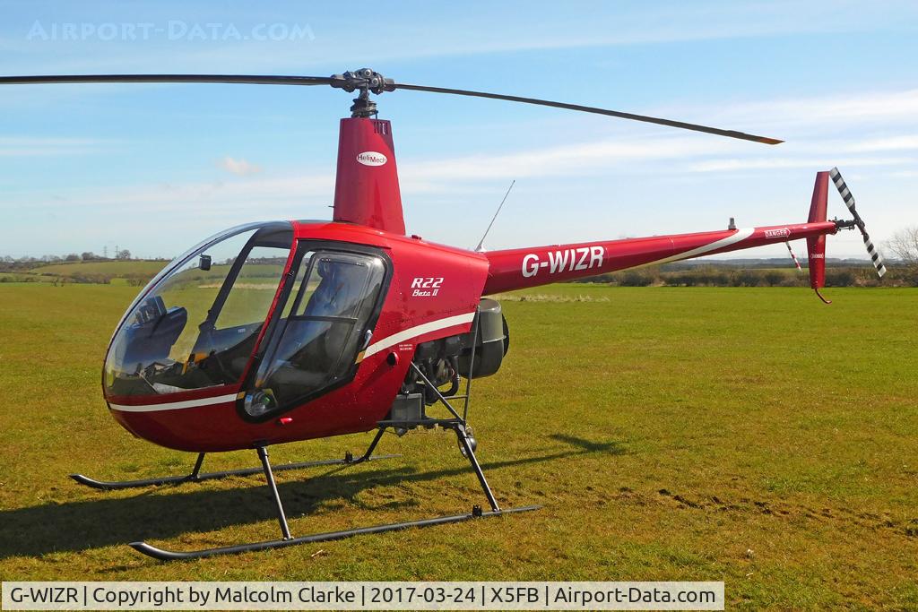 G-WIZR, 1998 Robinson R22 Beta II C/N 2799, Robinson R22 Beta II, Fishburn Airfield UK, March 24th 2017.