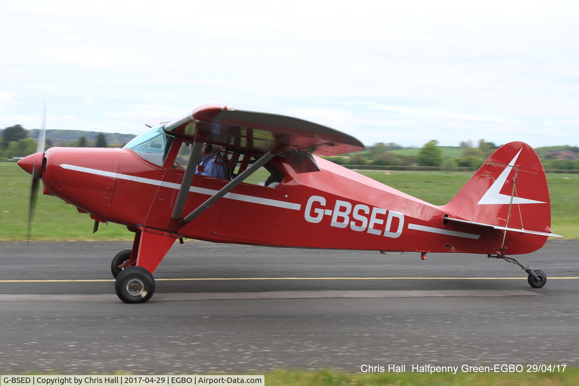 G-BSED, 1957 Piper PA-22-160 Tri Pacer C/N 22-6377, at the Radial & Trainer fly-in
