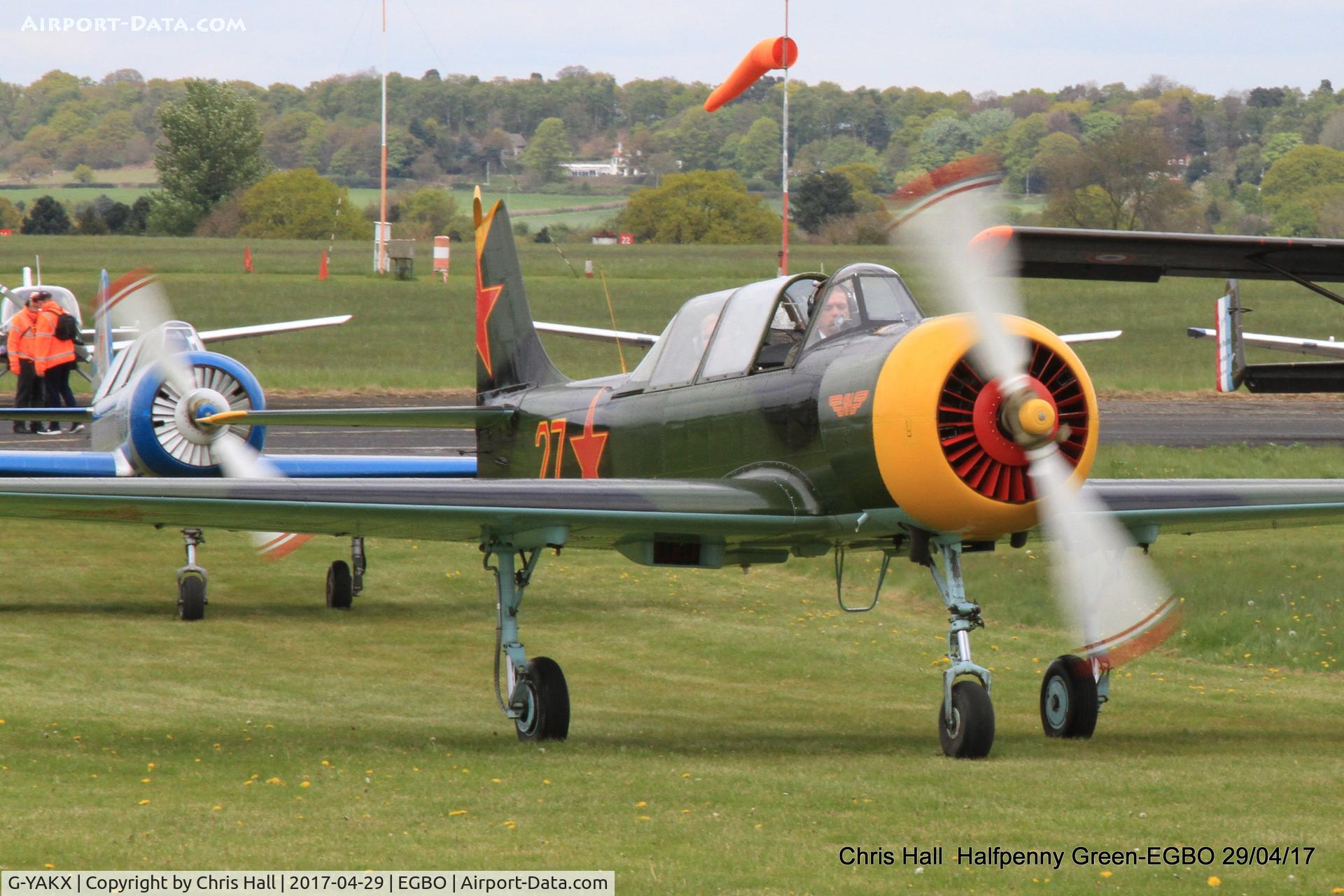 G-YAKX, 1991 Yakovlev (Aerostar) Yak-52 C/N 9111307, at the Radial & Trainer fly-in