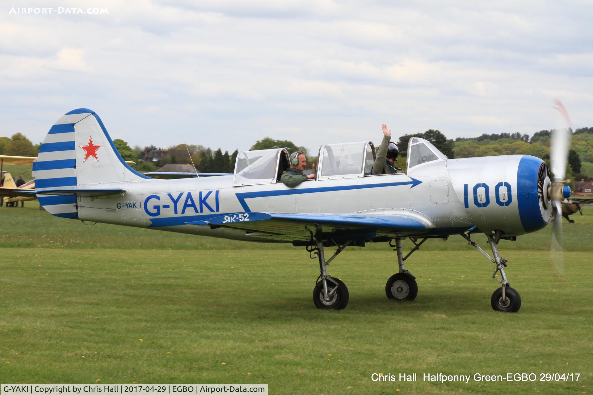 G-YAKI, 1986 Bacau Yak-52 C/N 866904, at the Radial & Trainer fly-in