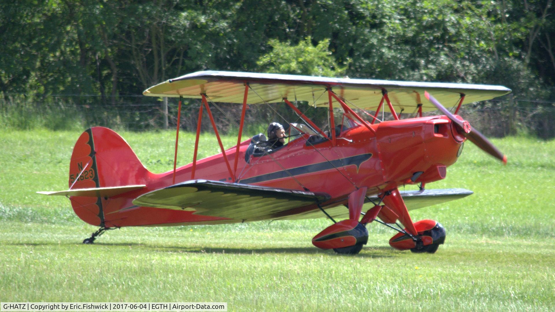 G-HATZ, 1981 Hatz CB-1 C/N 17, 3. G-HATZ arriving for Shuttleworth Collection's 'Fly Navy,' June 2017.