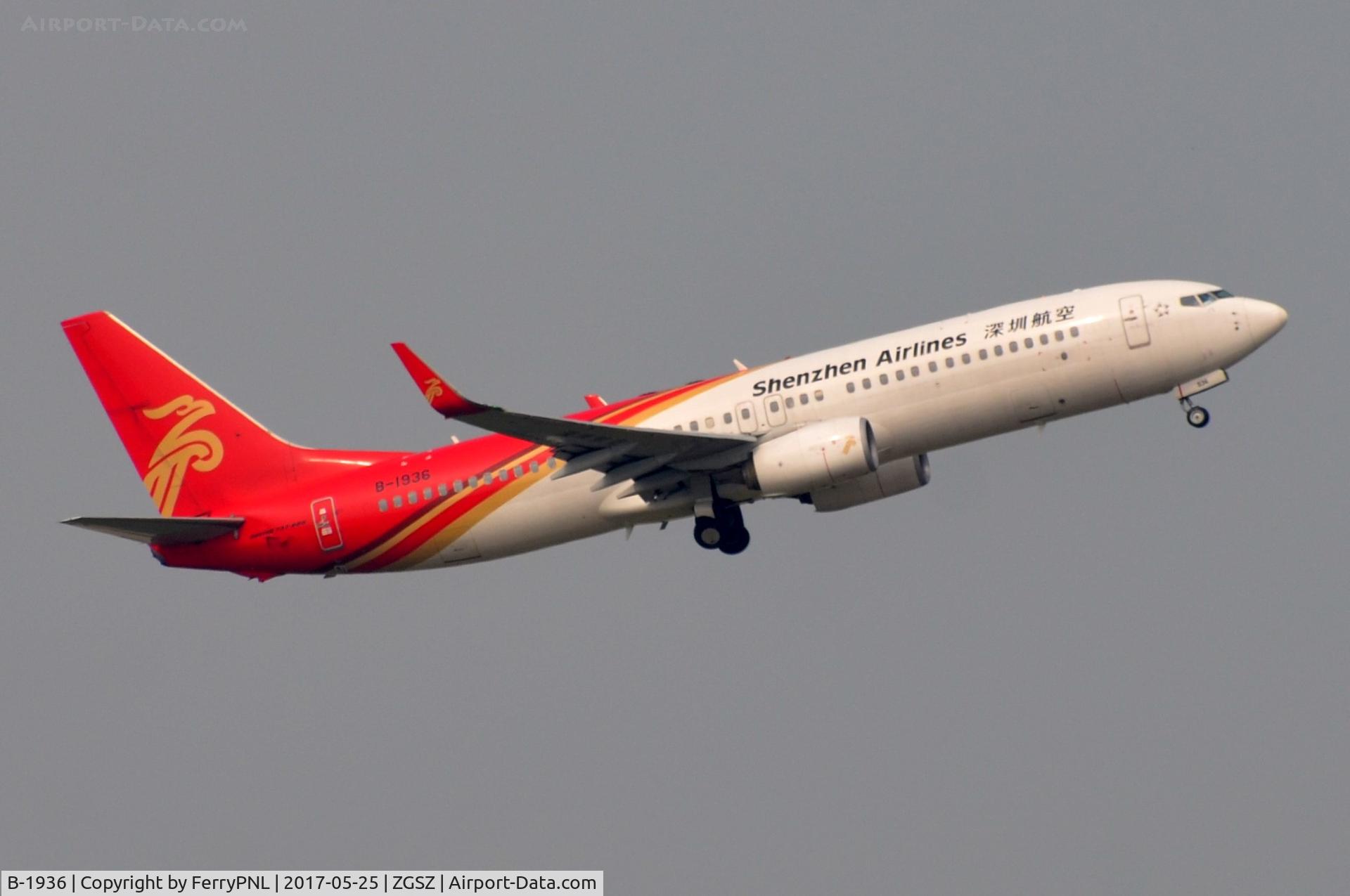B-1936, 2014 Boeing 737-87L C/N 39141, Shenshen B738 taking-off