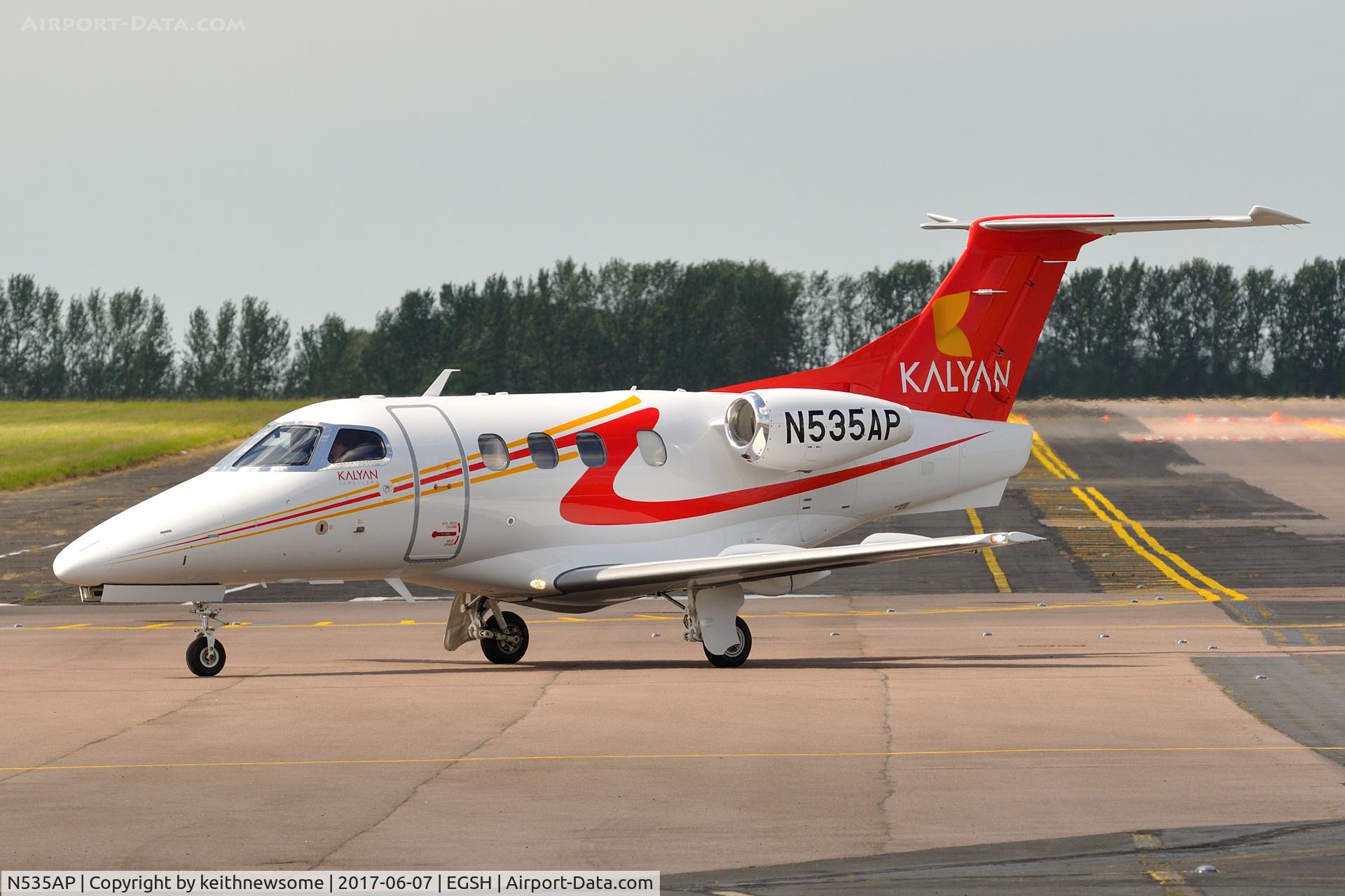 N535AP, 2015 Embraer EMB-500 Phenom 100 C/N 50000363, Arriving from Iceland, formerly VT-KLJ.