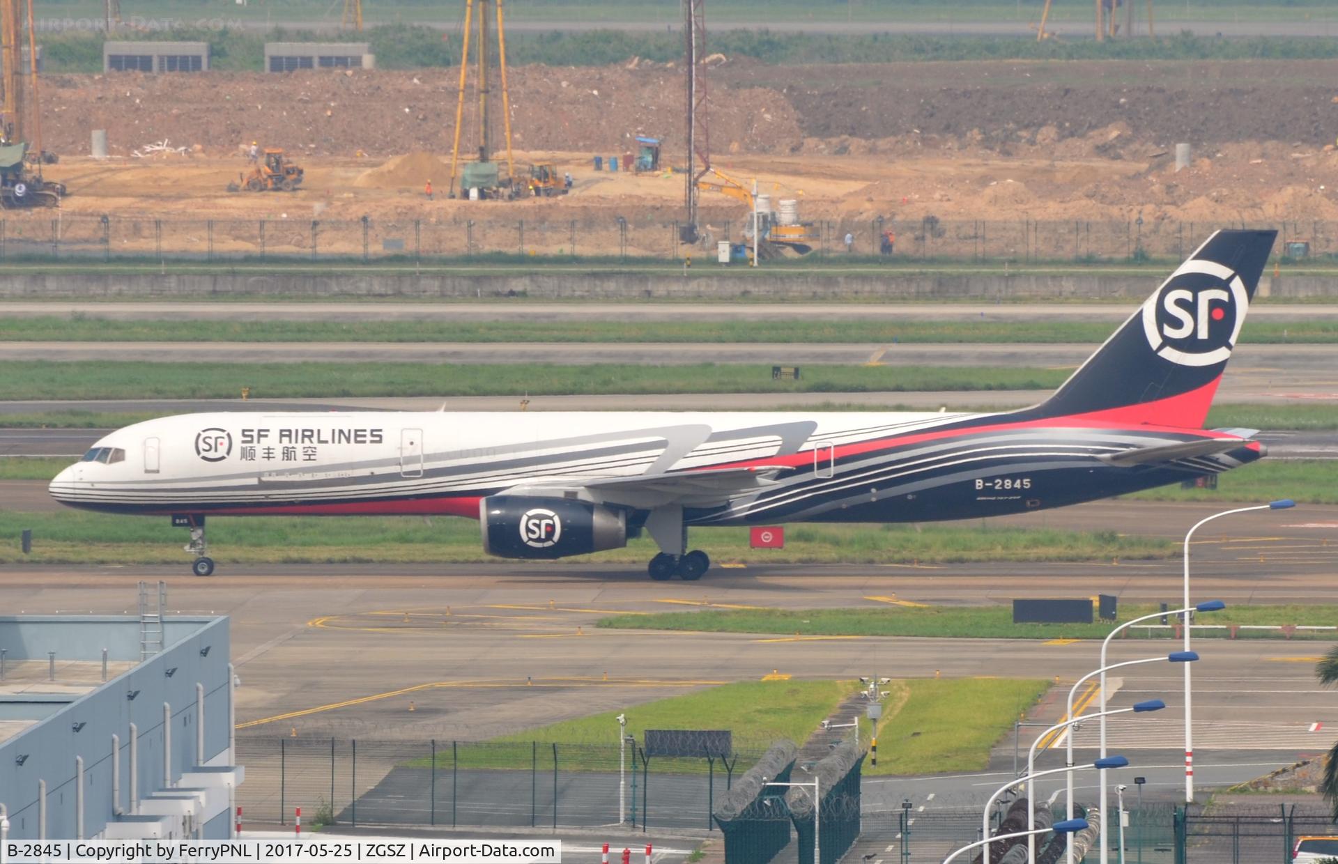 B-2845, Boeing 757-2Z0 C/N 27512, SF Airlines B752F taxting to the cargo area.
