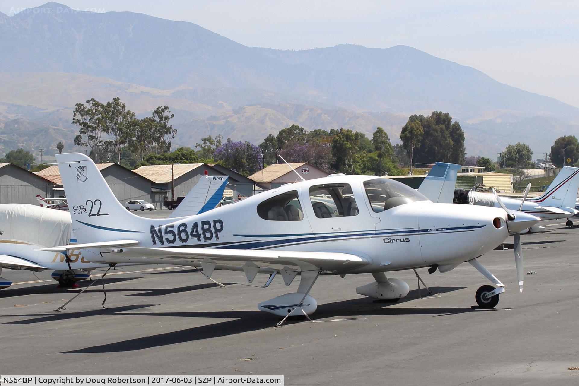 N564BP, 2001 Cirrus SR22 C/N 0135, 2001 CIRRUS SR22, Continental IO-550 310 Hp