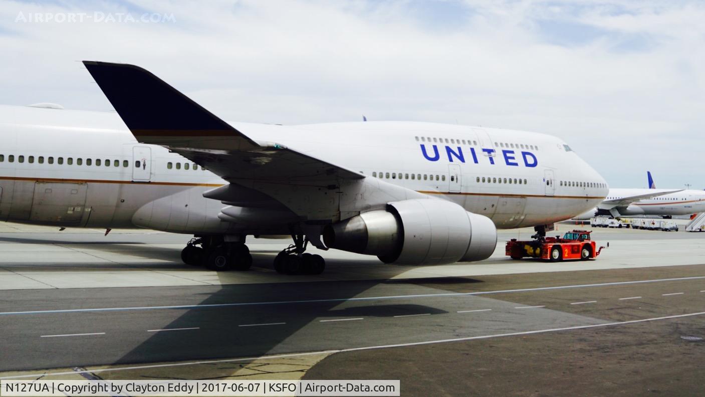 N127UA, 1999 Boeing 747-422 C/N 28813, SFO 2017.