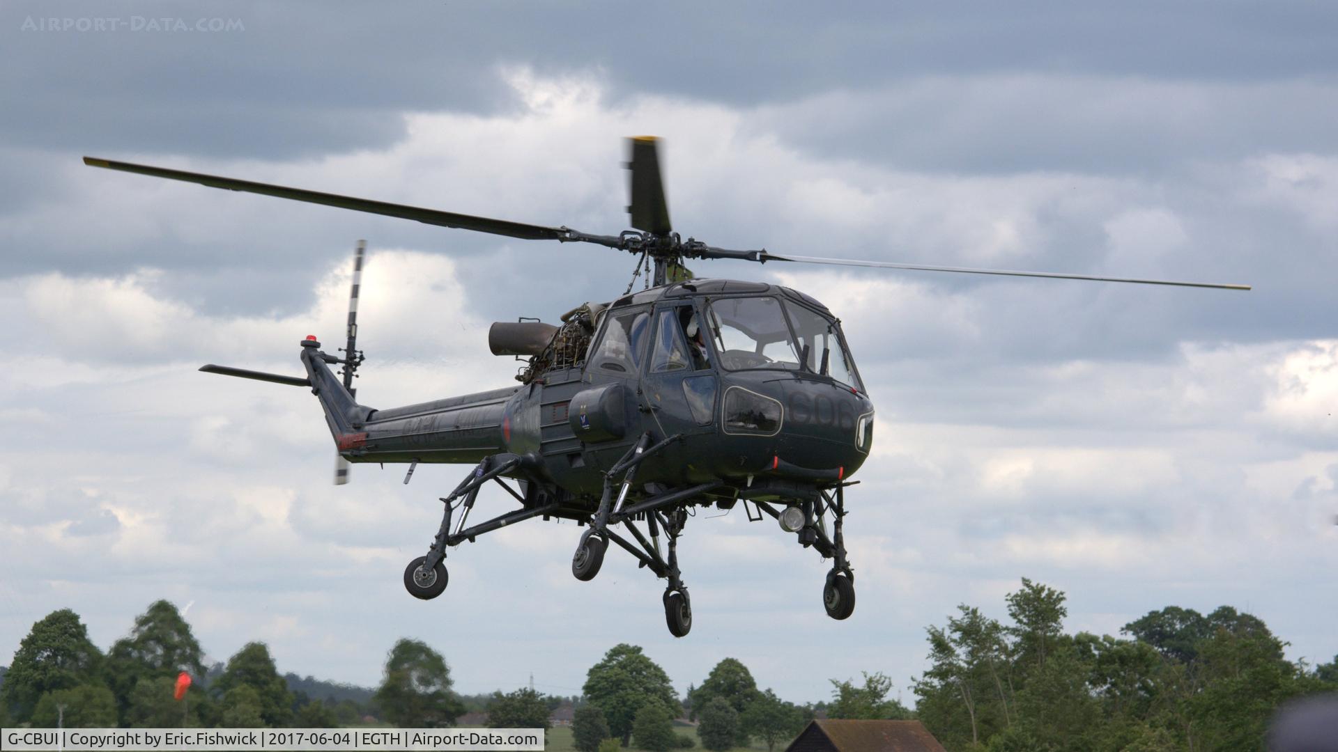 G-CBUI, 1964 Westland Wasp HAS.1 C/N F9590, 43. XT420 in display mode at Shuttleworth Collection's 'Fly Navy,' June 2017.