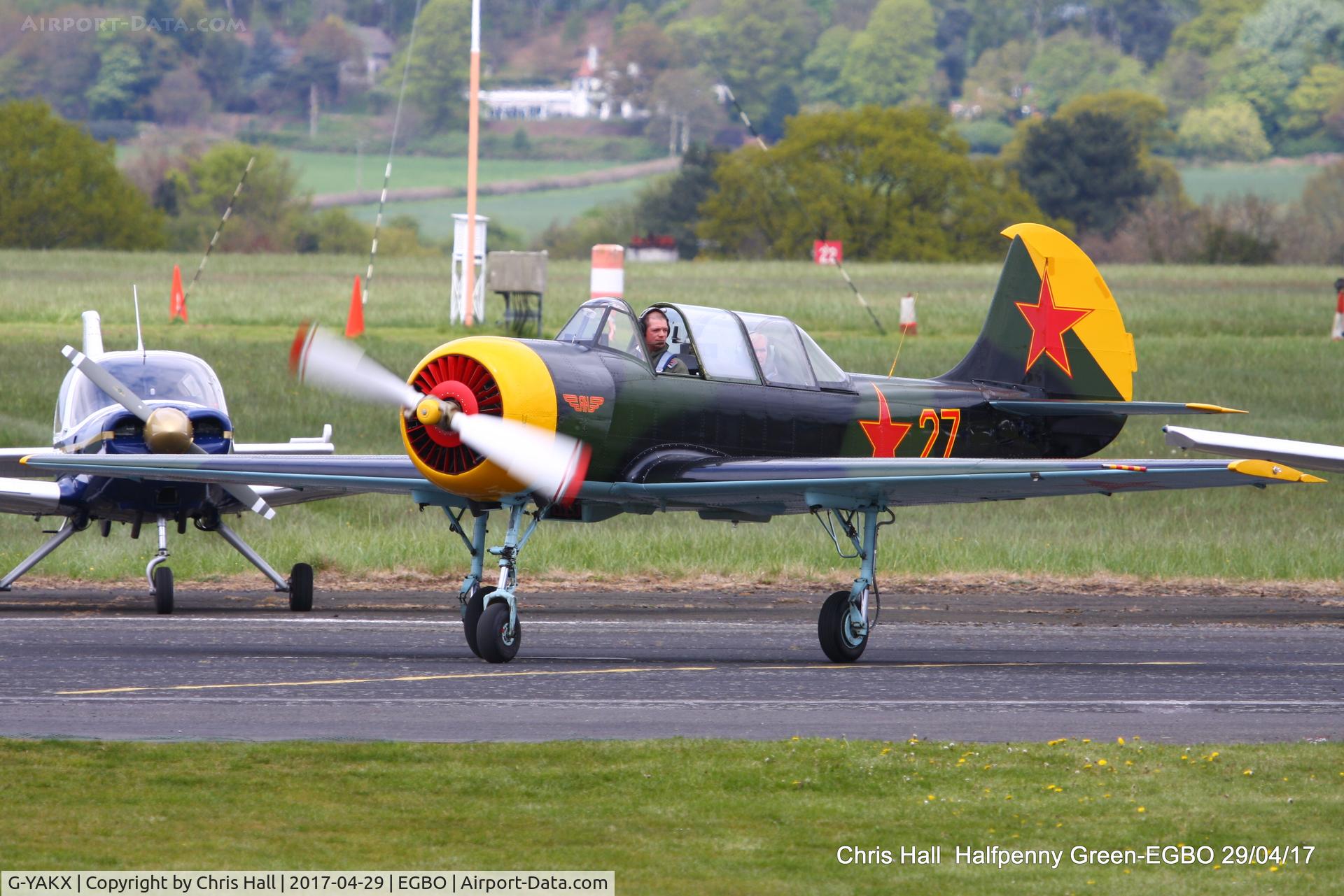 G-YAKX, 1991 Yakovlev (Aerostar) Yak-52 C/N 9111307, at the Radial & Trainer fly-in