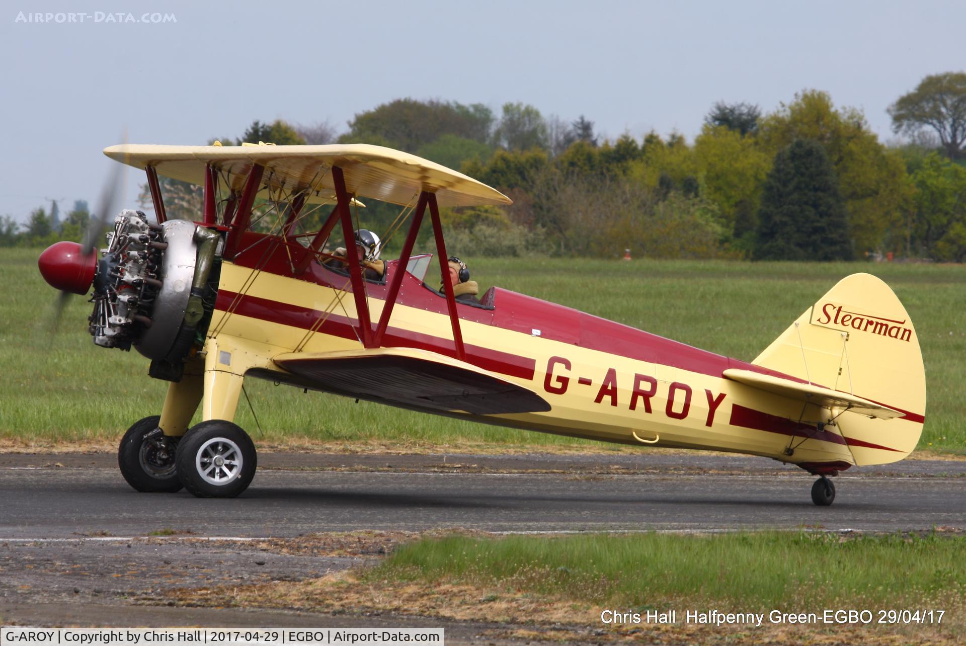 G-AROY, 1942 Boeing PT-17 Kaydet (A75N1) C/N 75-4775, at the Radial & Trainer fly-in