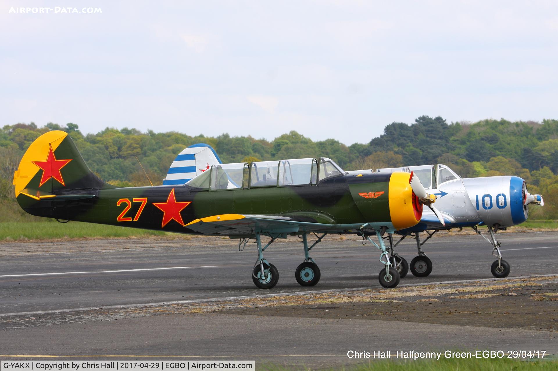 G-YAKX, 1991 Yakovlev (Aerostar) Yak-52 C/N 9111307, at the Radial & Trainer fly-in