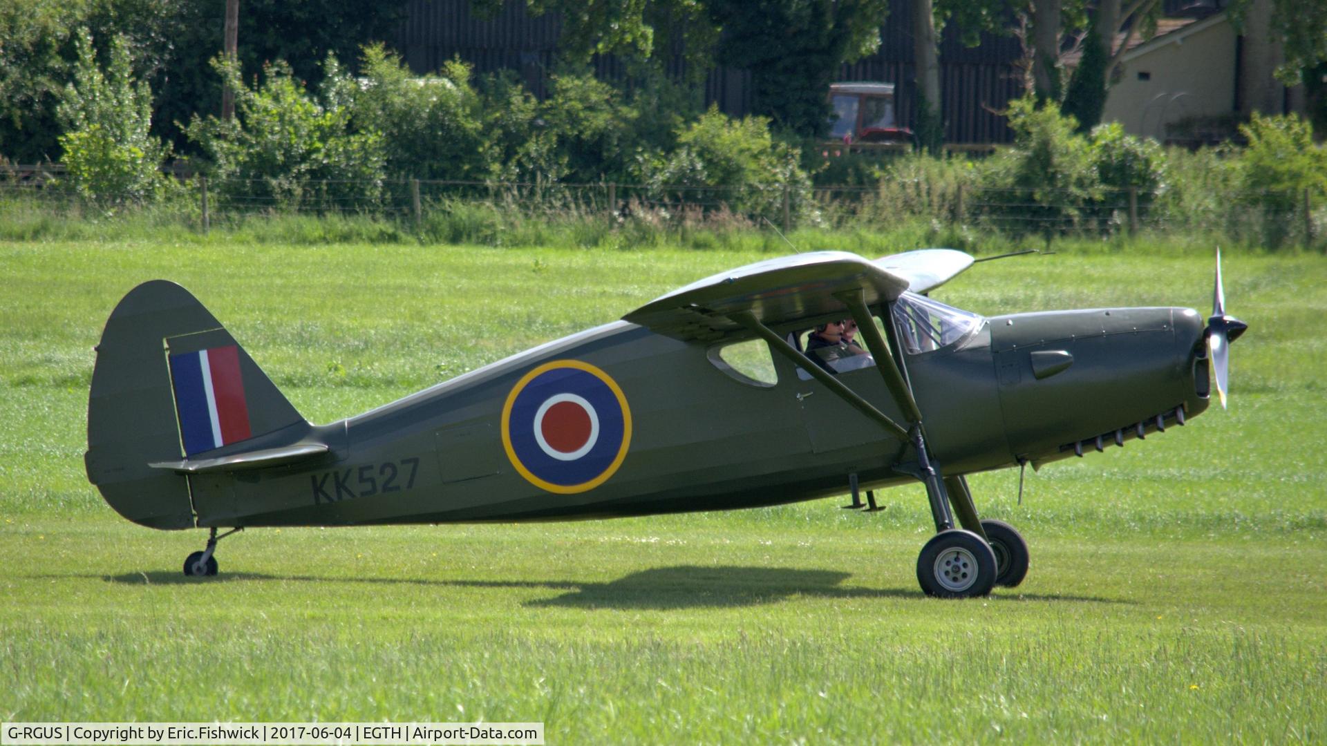 G-RGUS, 1946 Fairchild UC-61K Argus III (24R-46A) C/N 1145, 2. KK427 arriving at Shuttleworth Collection's 'Fly Navy,' June 2017.