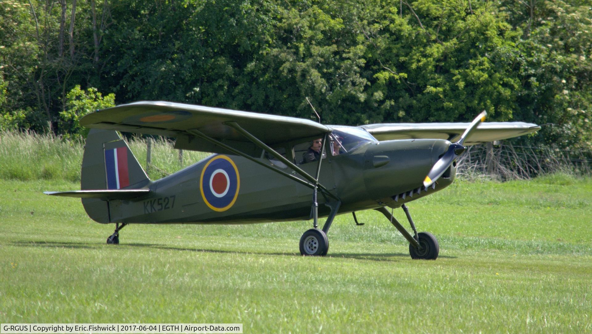 G-RGUS, 1946 Fairchild UC-61K Argus III (24R-46A) C/N 1145, 3. KK427 arriving at Shuttleworth Collection's 'Fly Navy,' June 2017.