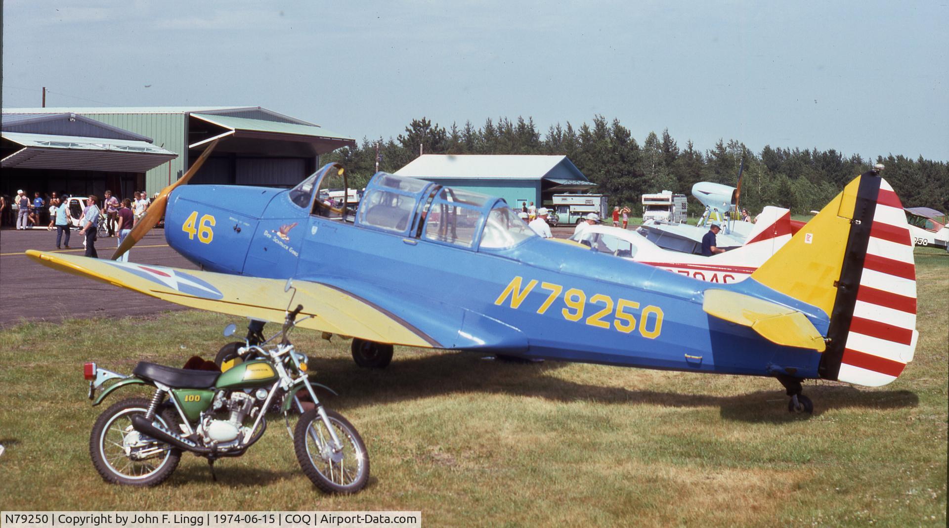 N79250, 1943 Fairchild M-62A C/N T43-4383, Seen June or July 1974 at an airshow held at Cloquet, Minnesota