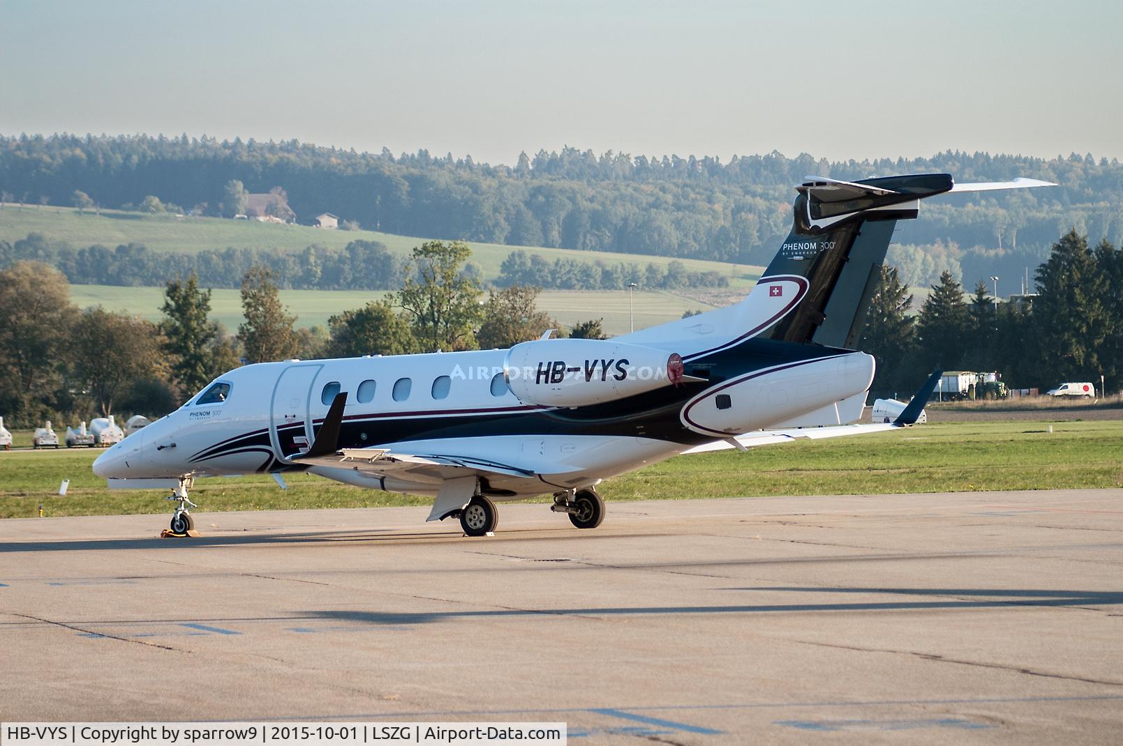 HB-VYS, 2013 Embraer EMB-505 Phenom 300 C/N 50500181, At Grenchen in autumn