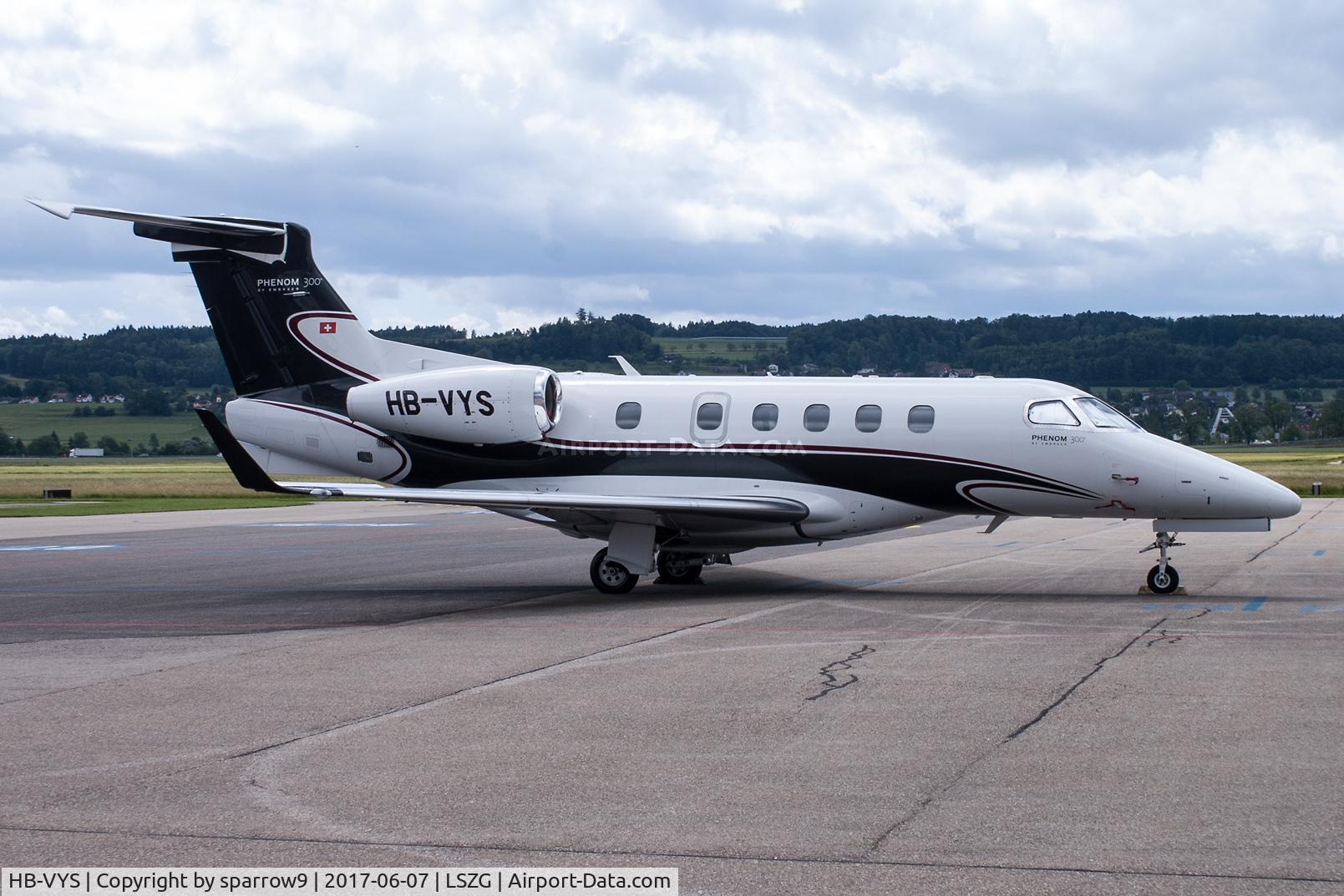 HB-VYS, 2013 Embraer EMB-505 Phenom 300 C/N 50500181, At Grenchen in summer
