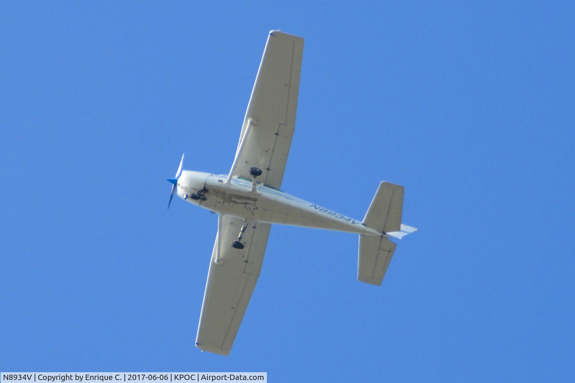 N8934V, 1974 Cessna 172M C/N 17264291, Right over my house in San Dimas,CA.