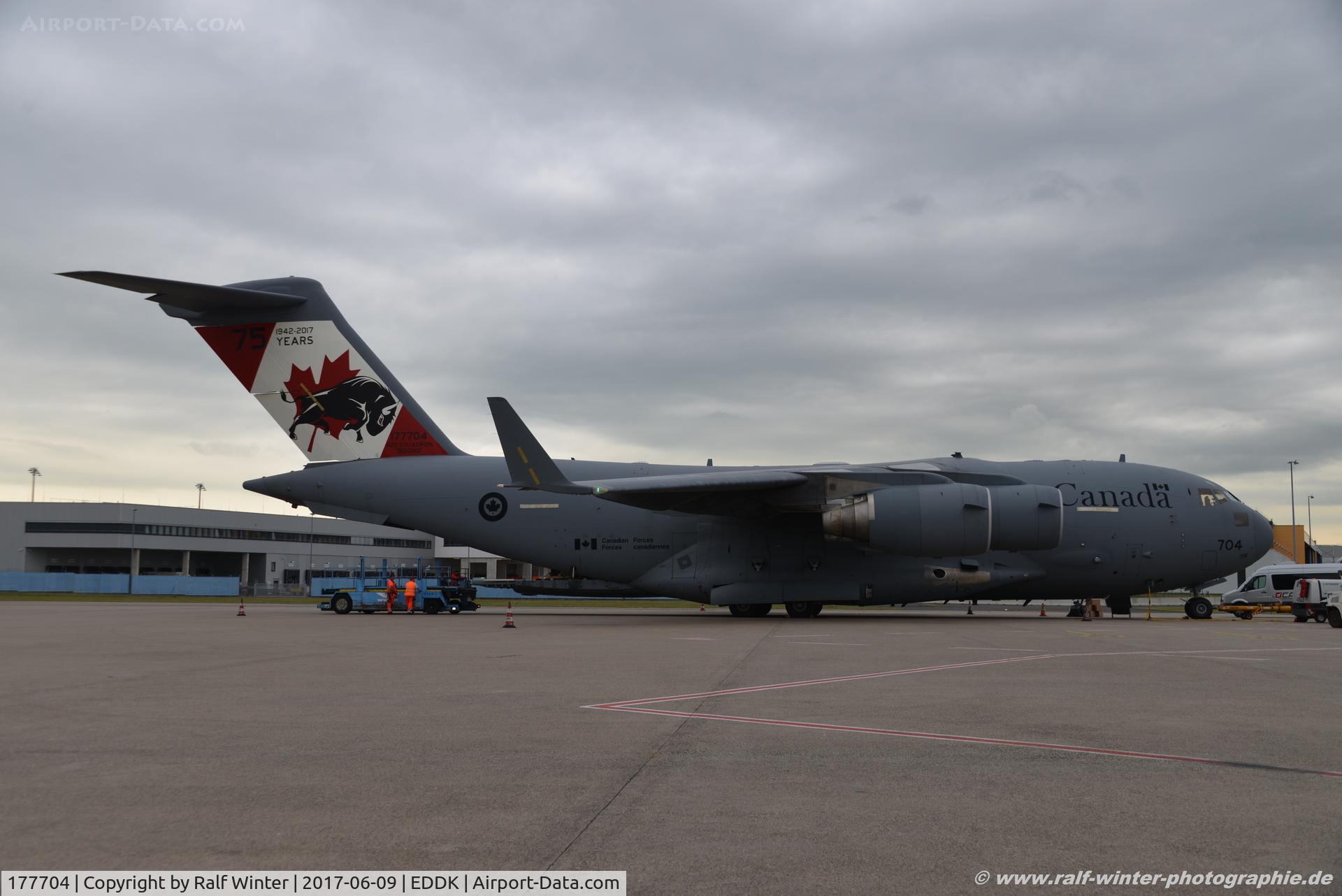 177704, 2008 Boeing CC-177 Globemaster III C/N F-187, Boeing CC-177 Globemaster III - CAF Canadian Air Force '75 Years Bisons' - F-187 - 177704 - 09.06.2017 - CGN