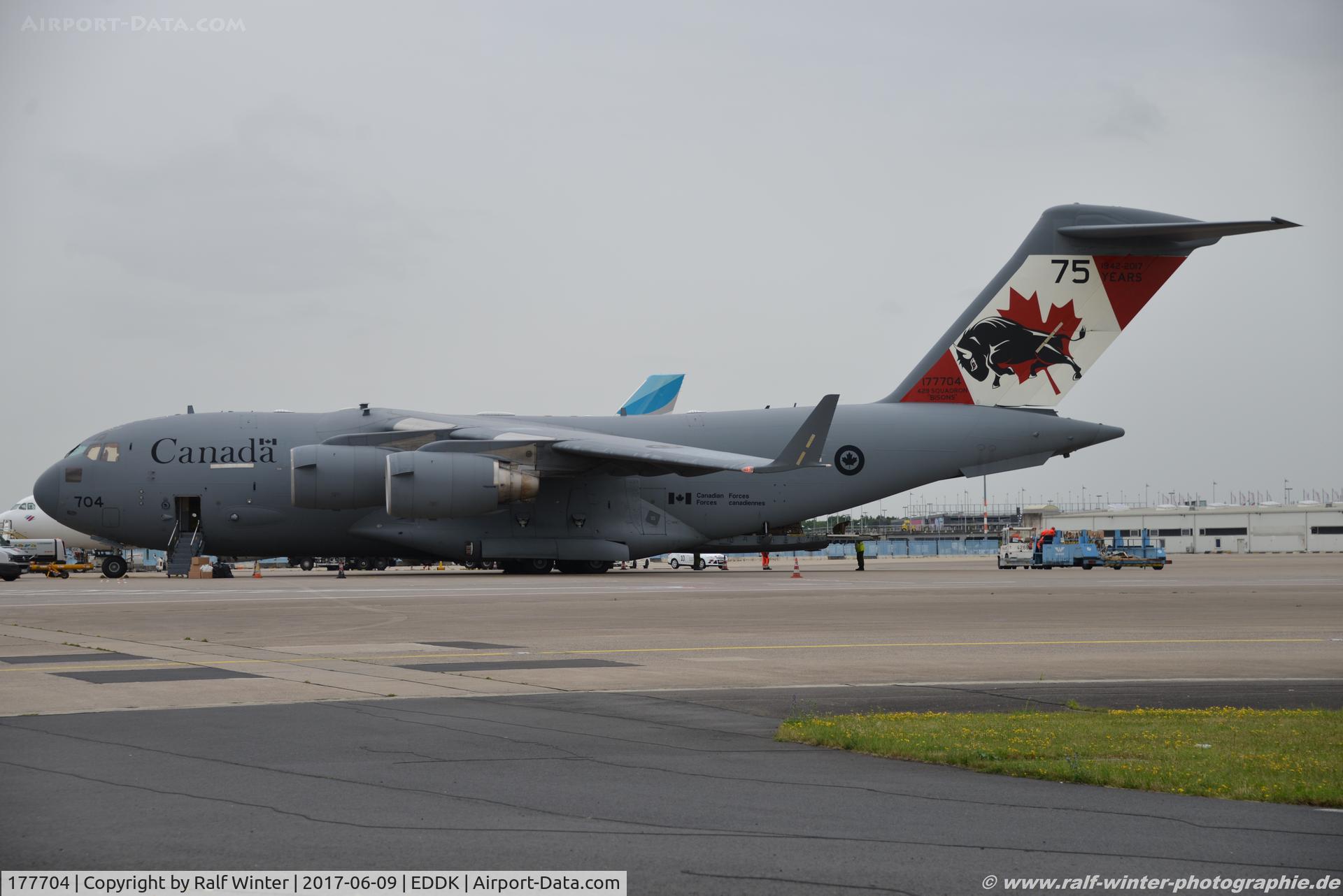 177704, 2008 Boeing CC-177 Globemaster III C/N F-187, Boeing CC-177 Globemaster III - CAF Canadian Air Force '75 Years Bisons' - F-187 - 177704 - 09.06.2017 - CGN
