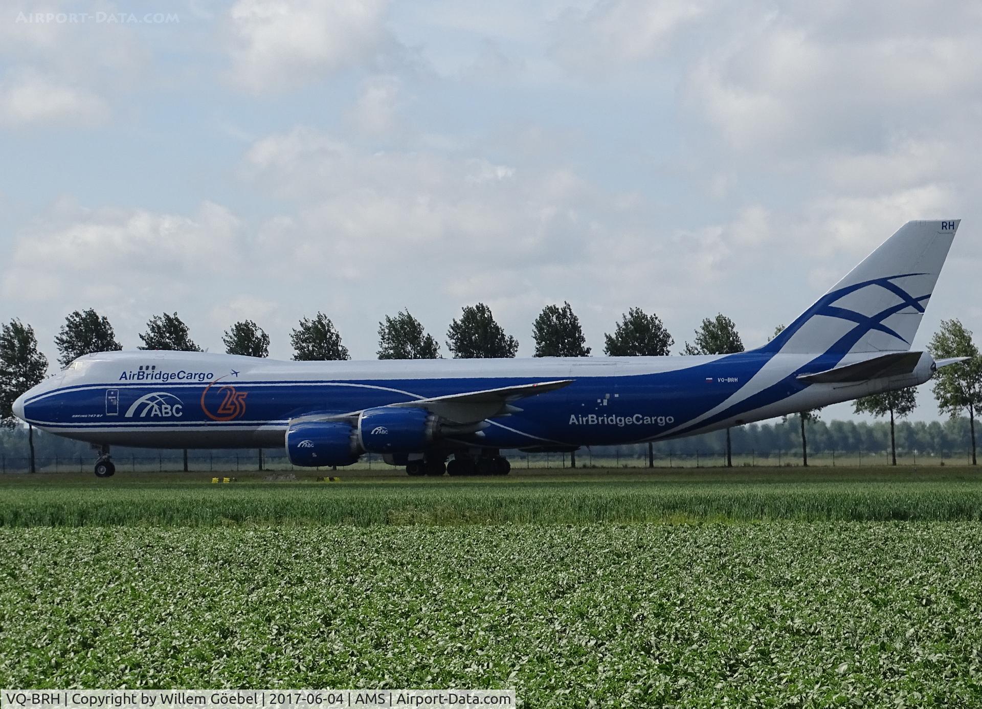 VQ-BRH, 2012 Boeing 747-8HVF C/N 37669, Taxi to te gate on Amsterdam Schiphol Airport