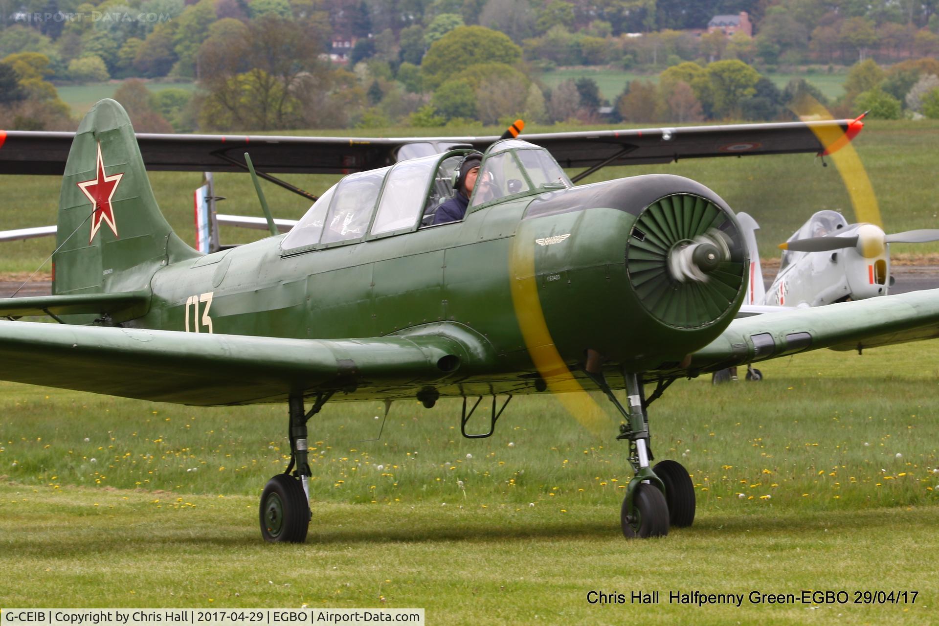 G-CEIB, 1958 Yakovlev Yak-18A C/N 1160403, at the Radial & Trainer fly-in