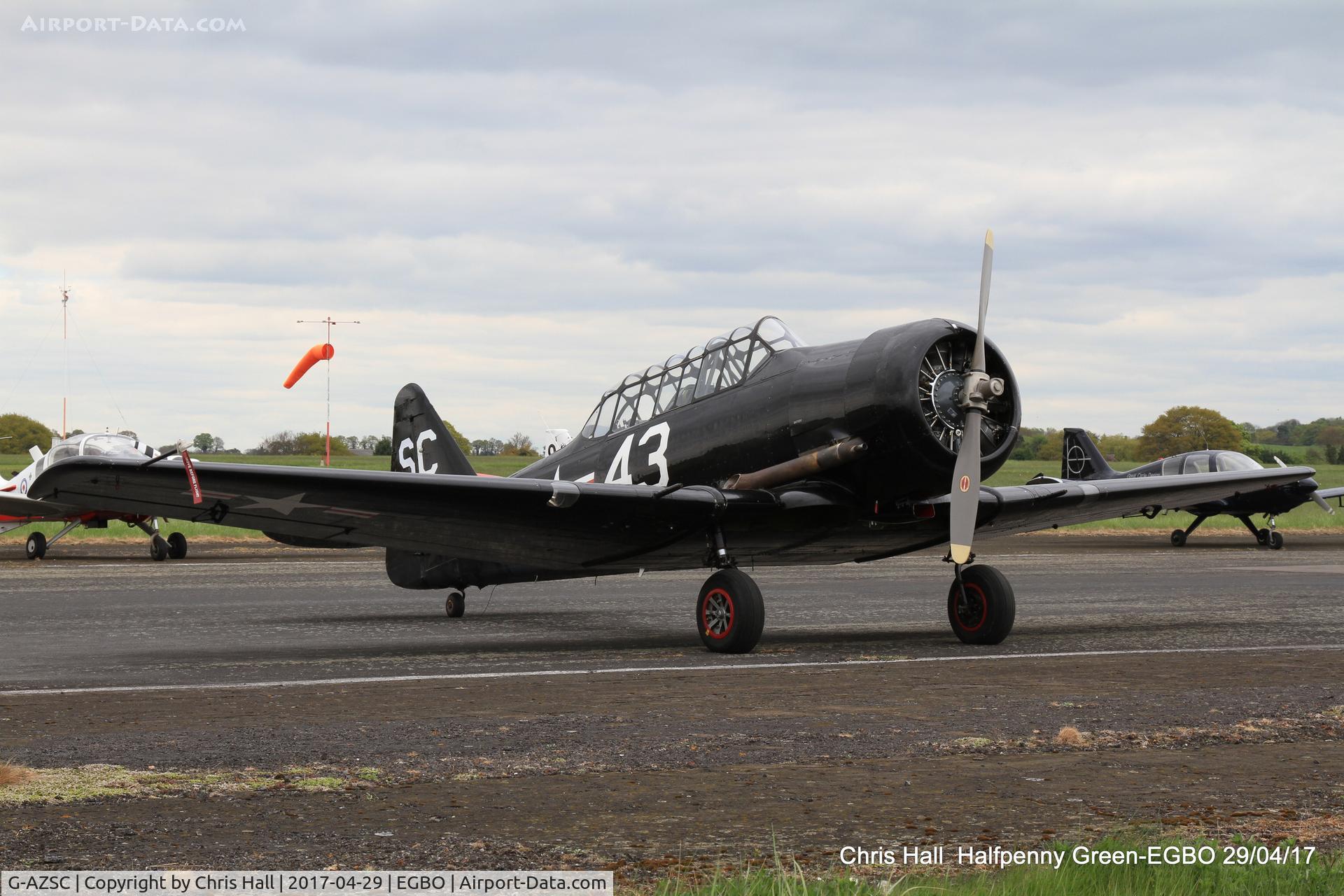 G-AZSC, 1943 Noorduyn AT-16 Harvard IIB C/N 14A-1363, at the Radial & Trainer fly-in
