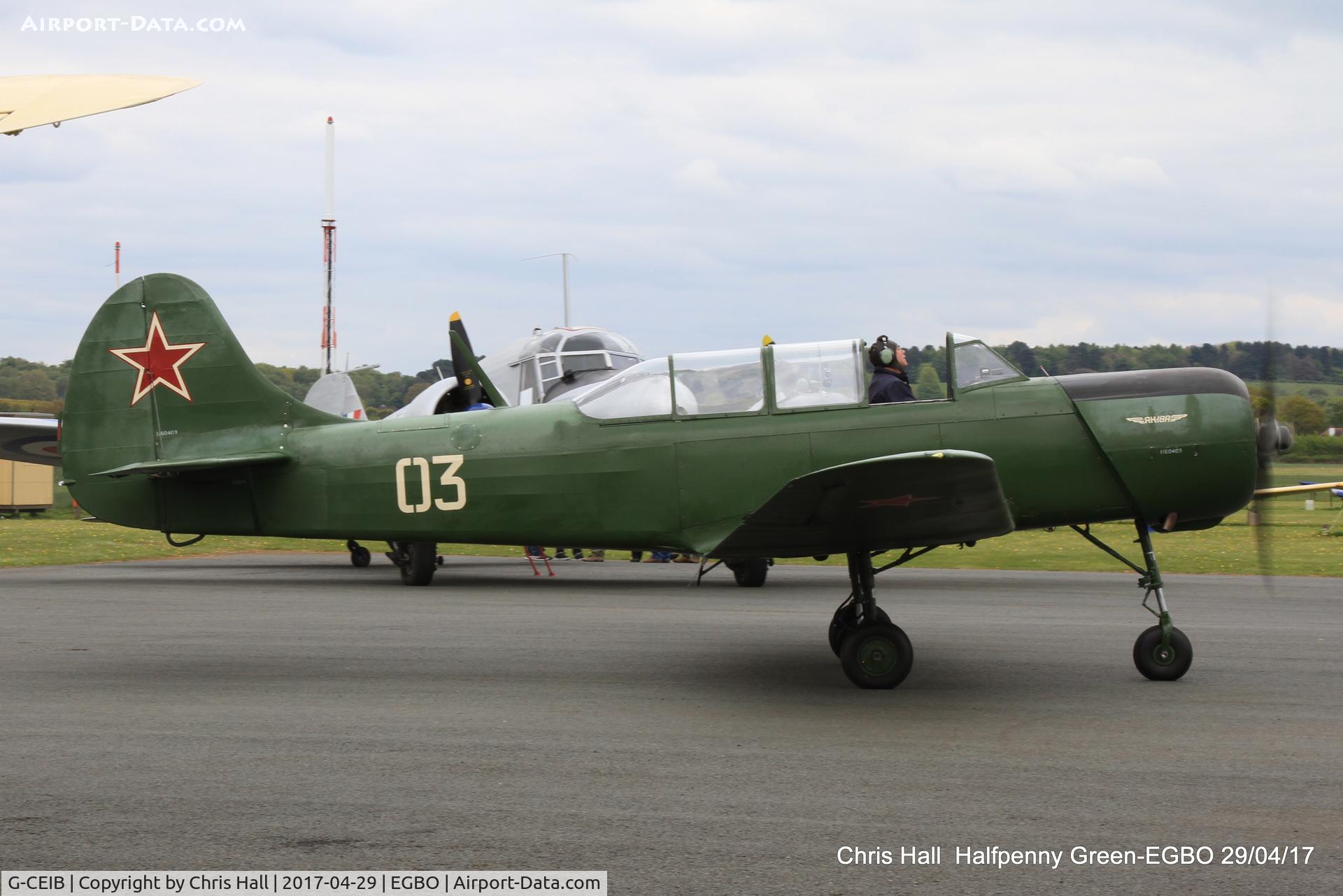 G-CEIB, 1958 Yakovlev Yak-18A C/N 1160403, at the Radial & Trainer fly-in