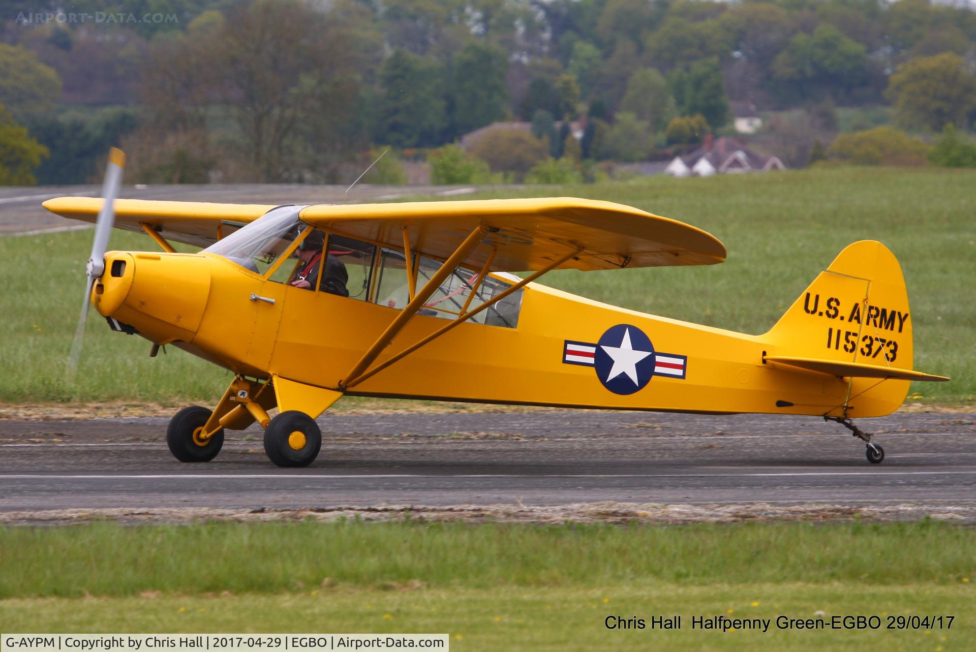G-AYPM, 1951 Piper L-18C Super Cub C/N 18-1373, at the Radial & Trainer fly-in