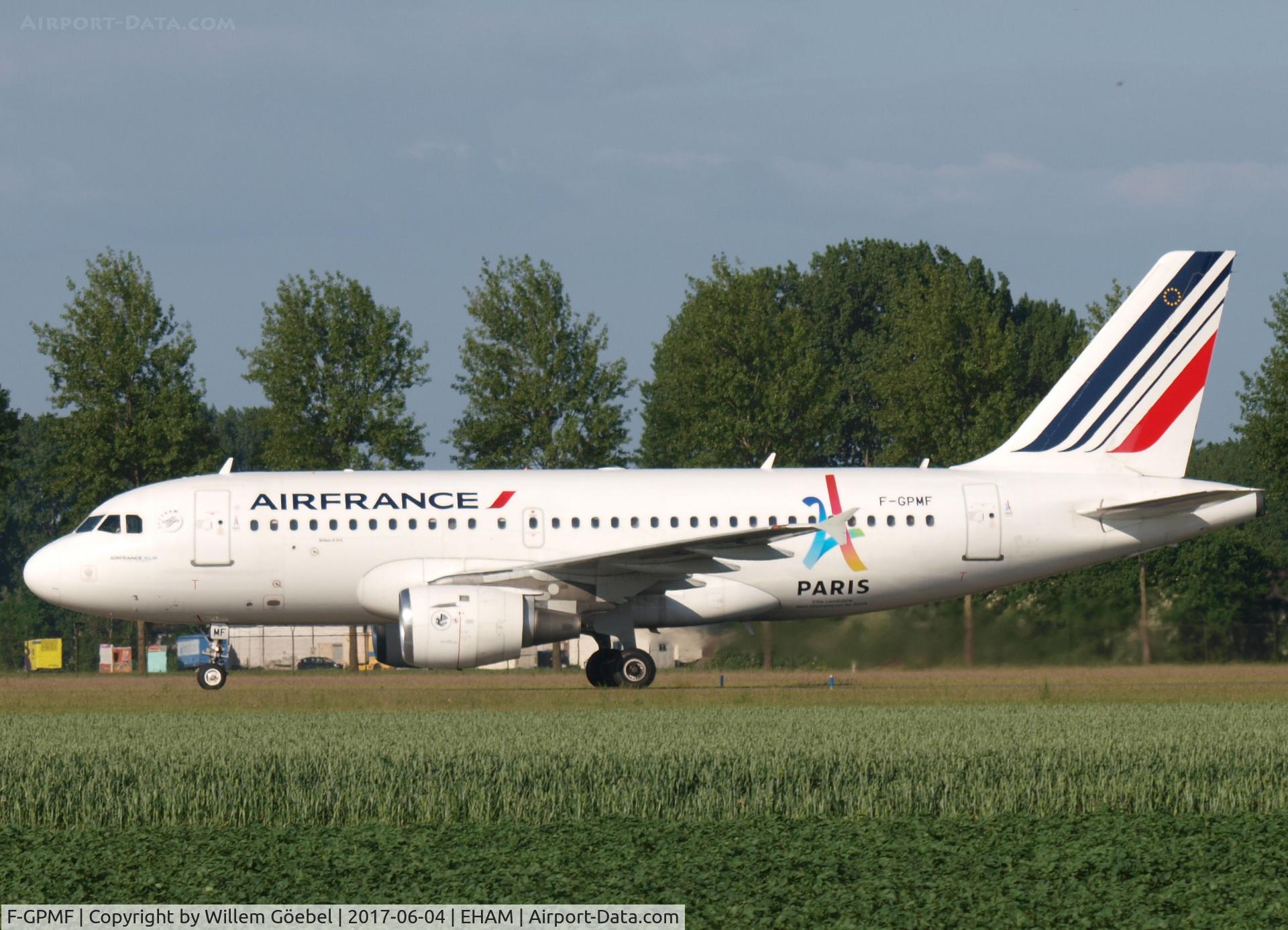 F-GPMF, 1996 Airbus A319-113 C/N 637, Taxi to te gate on Amsterdam Schiphol Airport ( WITH SPECIAL COLOUR)