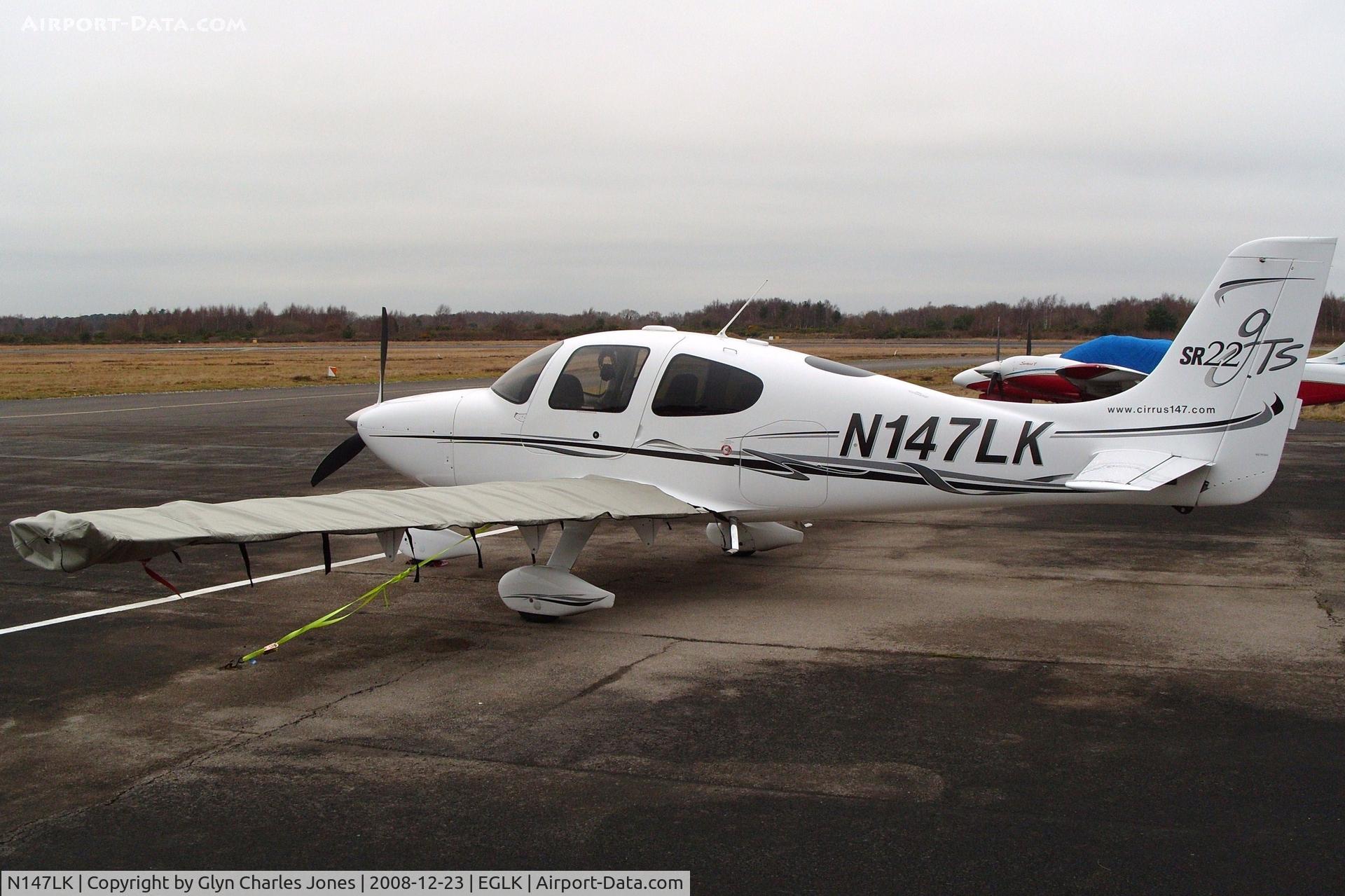 N147LK, 2005 Cirrus SR22 GTS C/N 1687, Previously N754CD. With wing covers. Owned by Free Flight Aviation Inc Trustee.