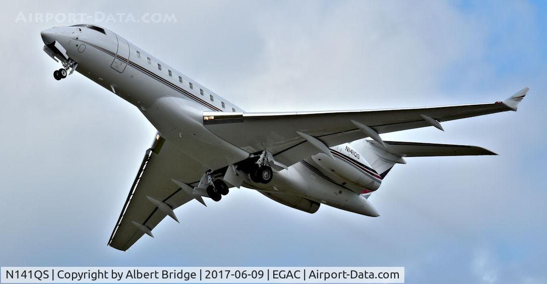 N141QS, 2012 Bombardier BD-700-1A10 Global 6000 C/N 9479, Belfast City.  NetJets N141QS.