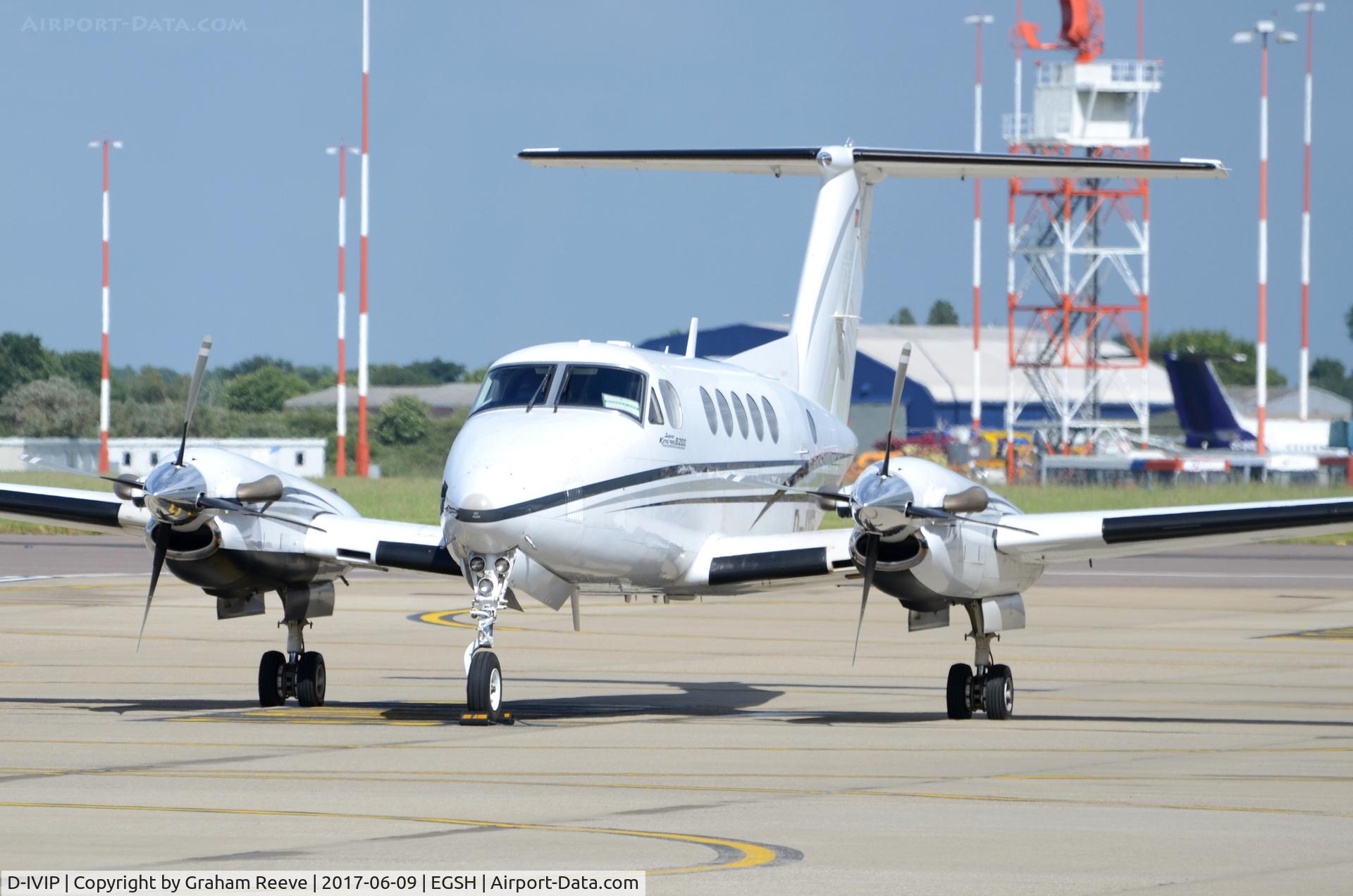 D-IVIP, 1999 Raytheon B200 King Air C/N BB-1672, Parked at Norwich.