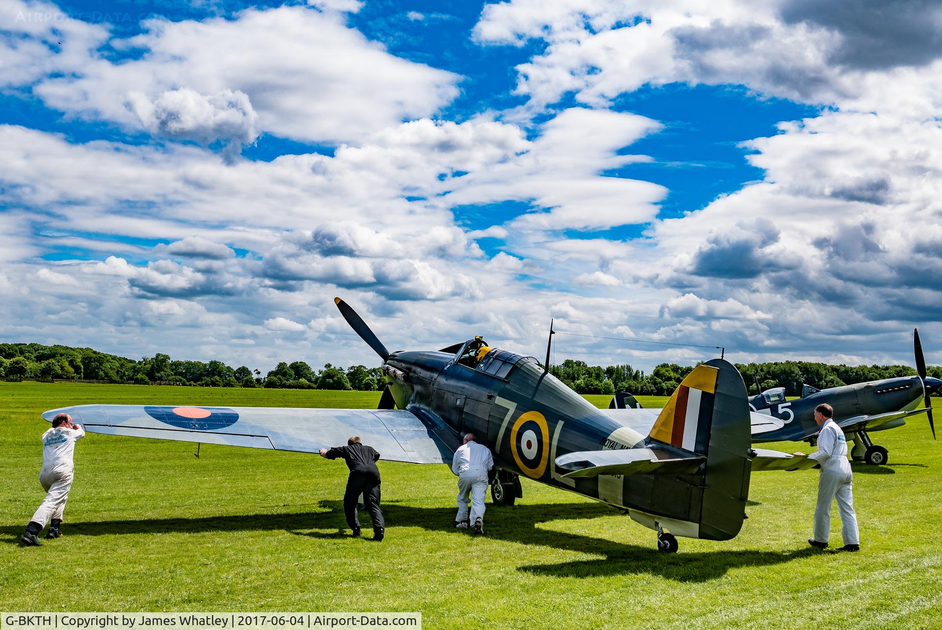 G-BKTH, 1939 Hawker (CCF) Sea Hurricane Mk1B C/N CCF/41H/4013, Preparing for takeoff at Shuttleworth Navy airshow