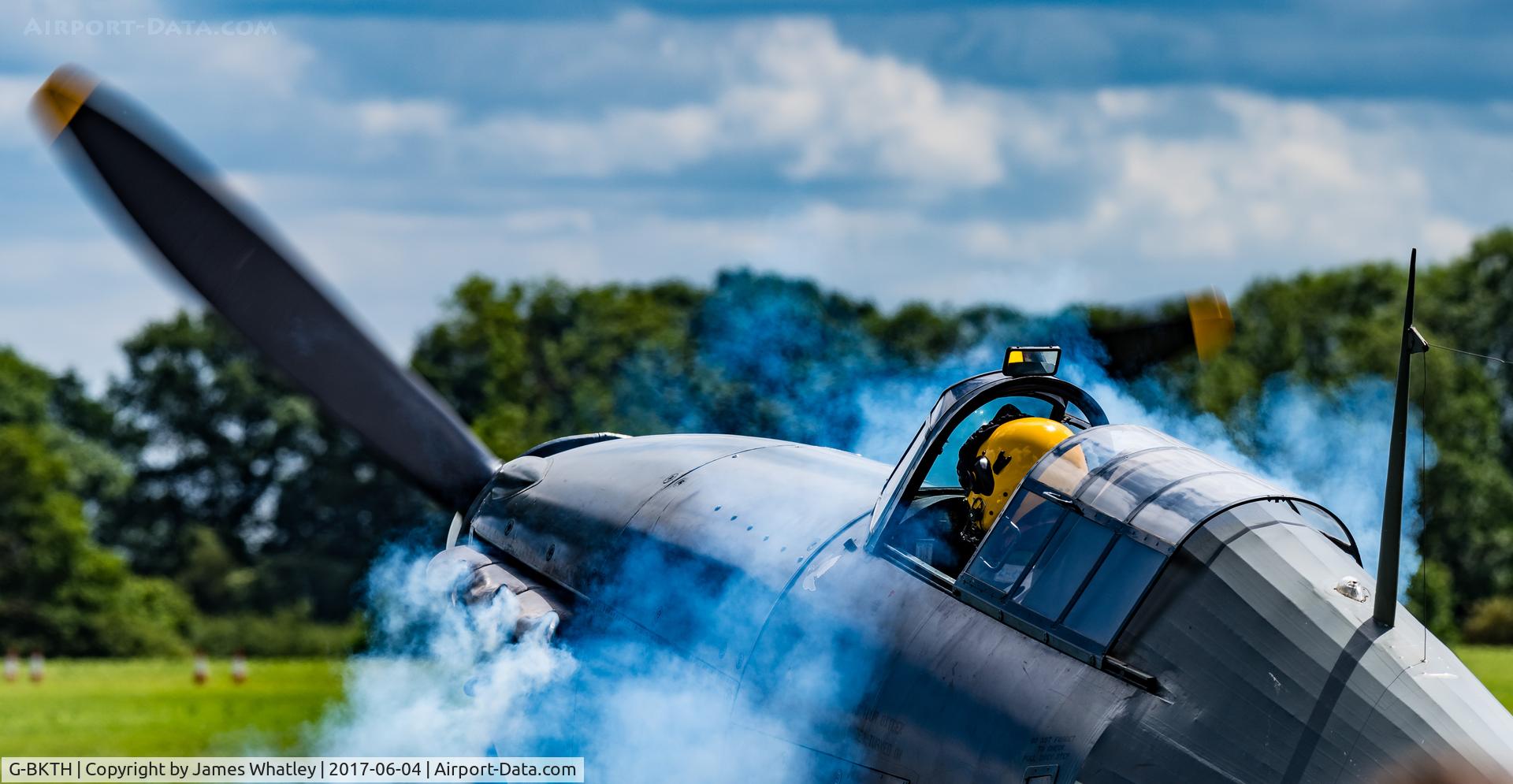 G-BKTH, 1939 Hawker (CCF) Sea Hurricane Mk1B C/N CCF/41H/4013, Starting the Merlin. - Shuttleworth Navy airshow.