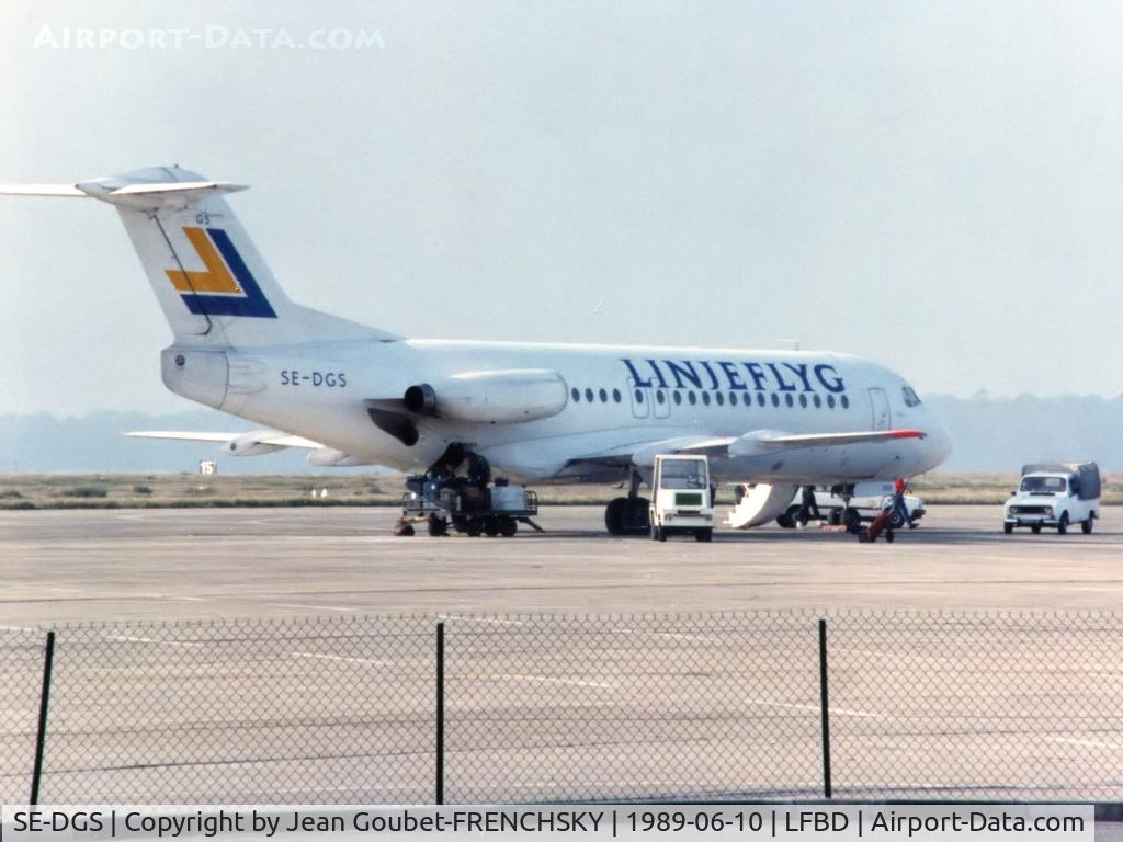SE-DGS, 1986 Fokker F-28-4000 Fellowship C/N 11236, Linjeflyg