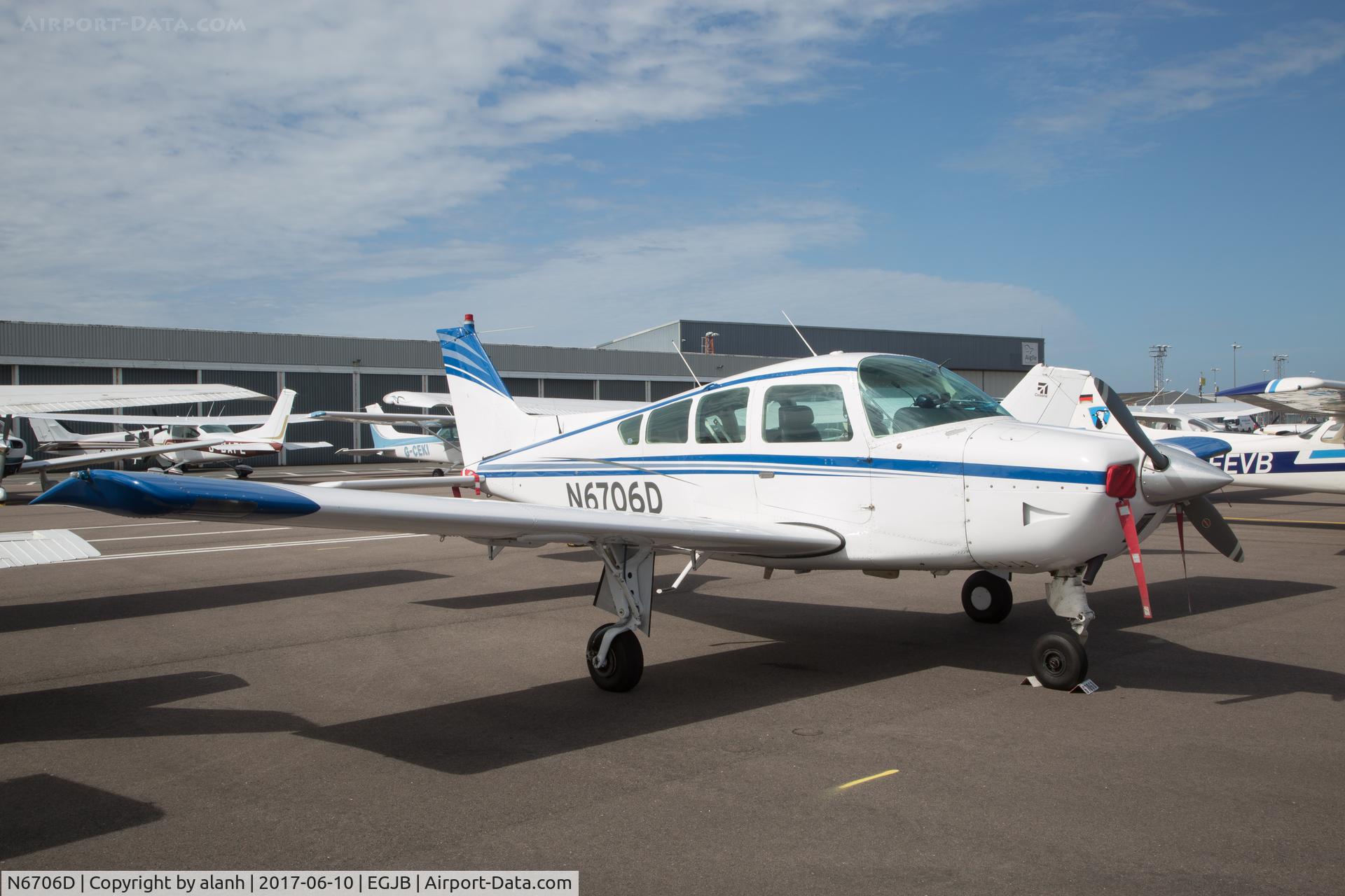 N6706D, 1979 Beech C24R C/N MC-705, Parked at the 2017 Guernsey Aero Club rally