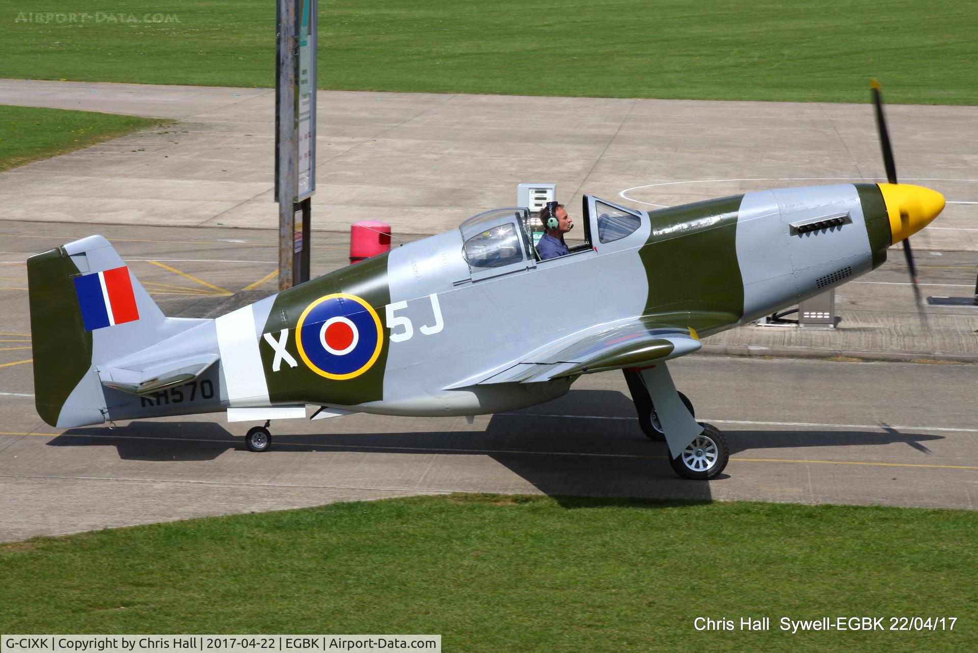 G-CIXK, 2016 Titan T-51 Mustang C/N LAA 355-15207, at the EV-97 fly in. Sywell