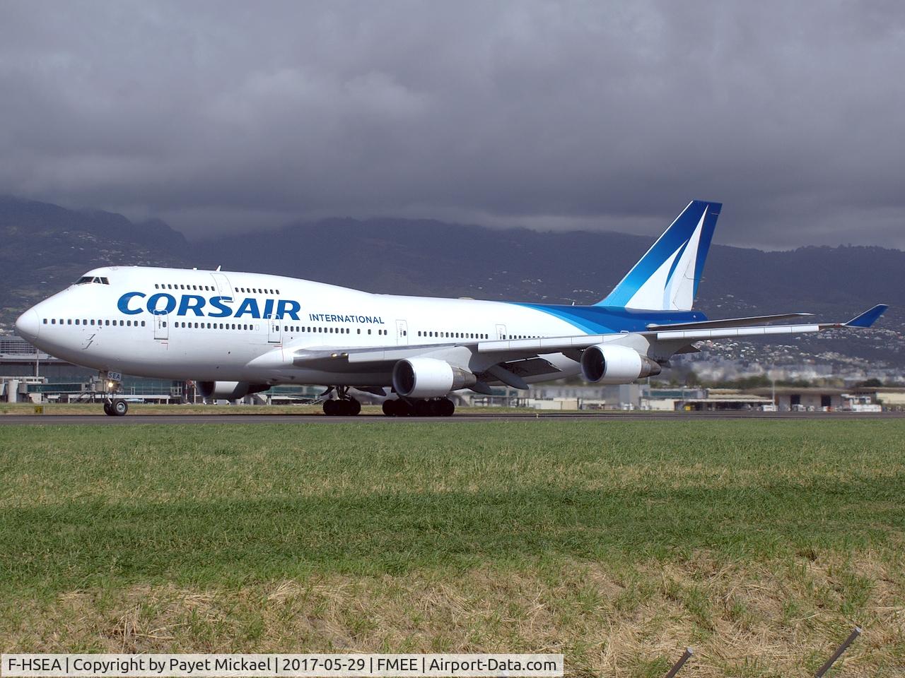 F-HSEA, 1992 Boeing 747-422 C/N 26877, Taking off rwy 12