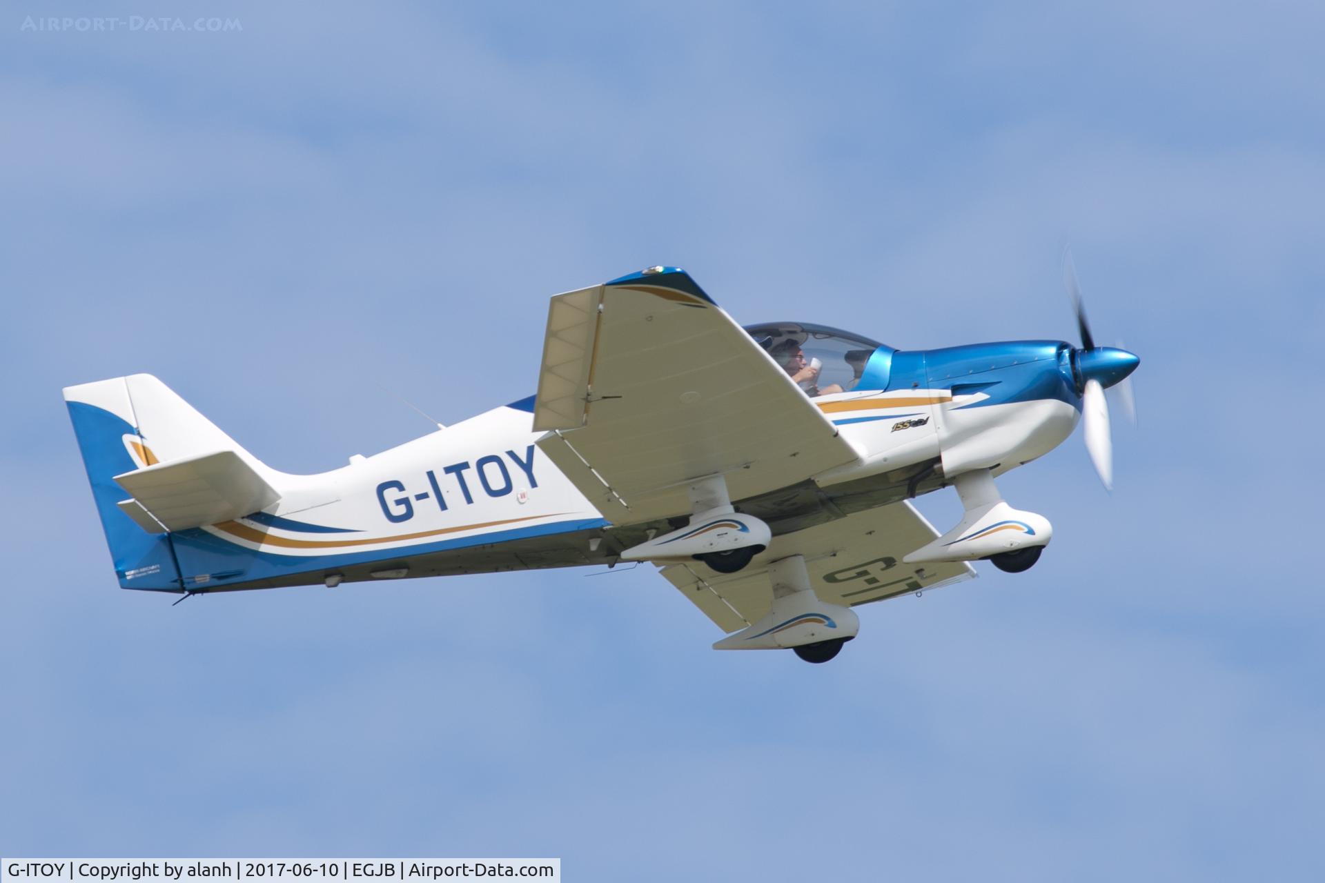 G-ITOY, 2015 Robin DR-400-140B Major Major C/N 2682, Departing Guernsey for the 2017 Aero Club Rally Navex