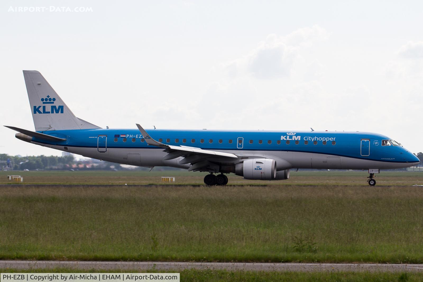 PH-EZB, 2008 Embraer 190LR (ERJ-190-100LR) C/N 19000235, KLM Cityhopper