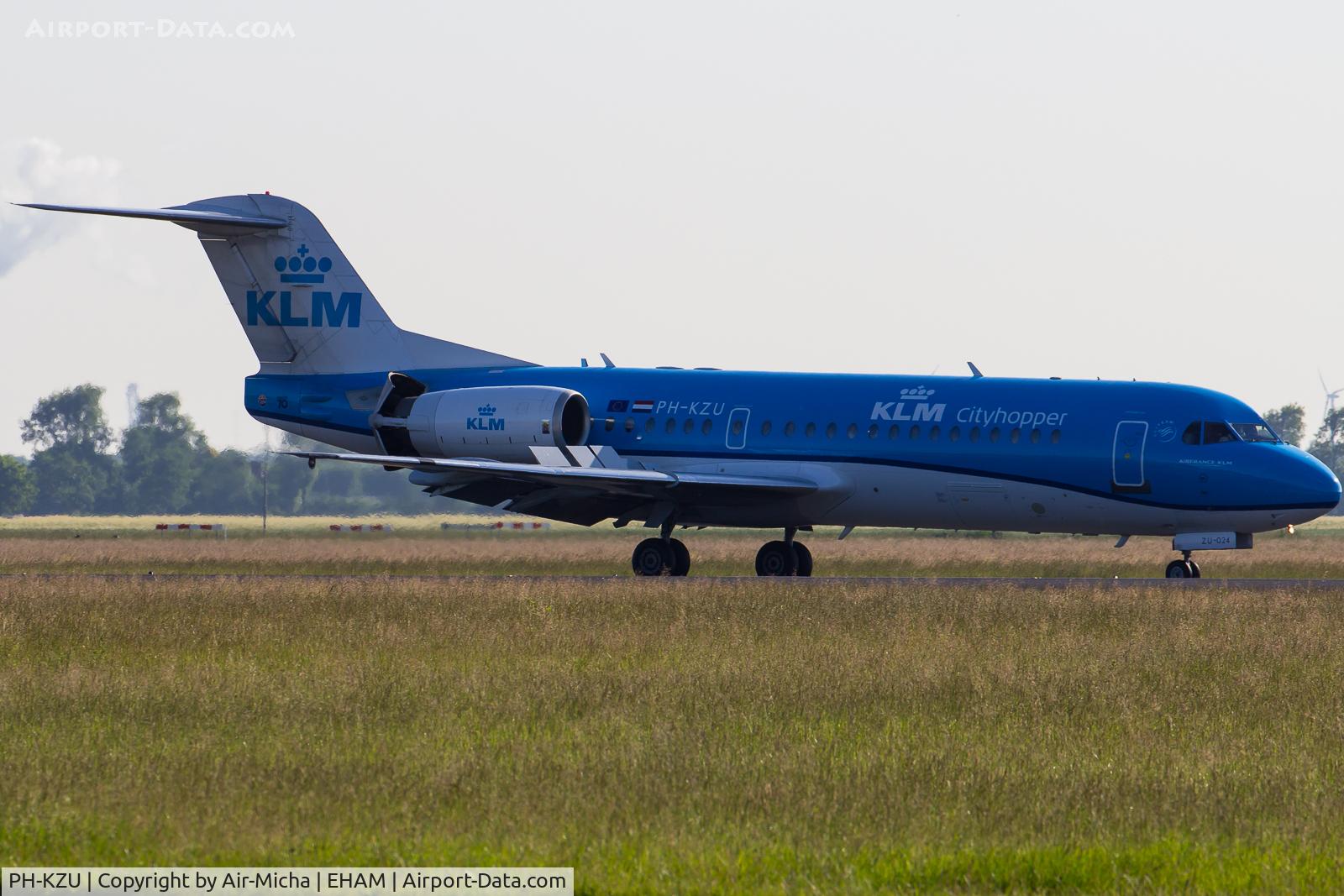PH-KZU, 1995 Fokker 70 (F-28-0070) C/N 11543, KLM Cityhopper