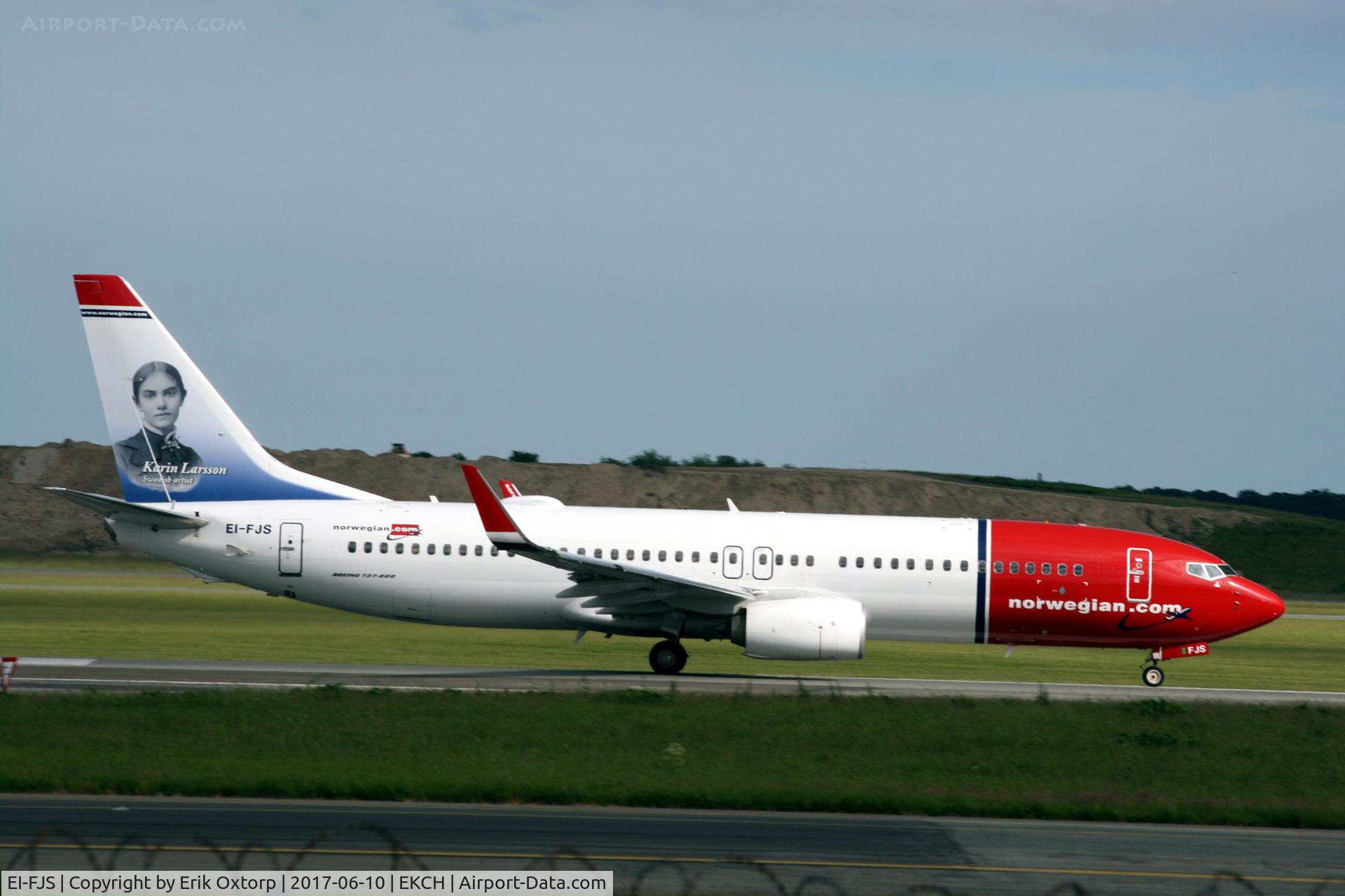 EI-FJS, 2016 Boeing 737-8JP C/N 41153, EI-FJS taking off rw 22R