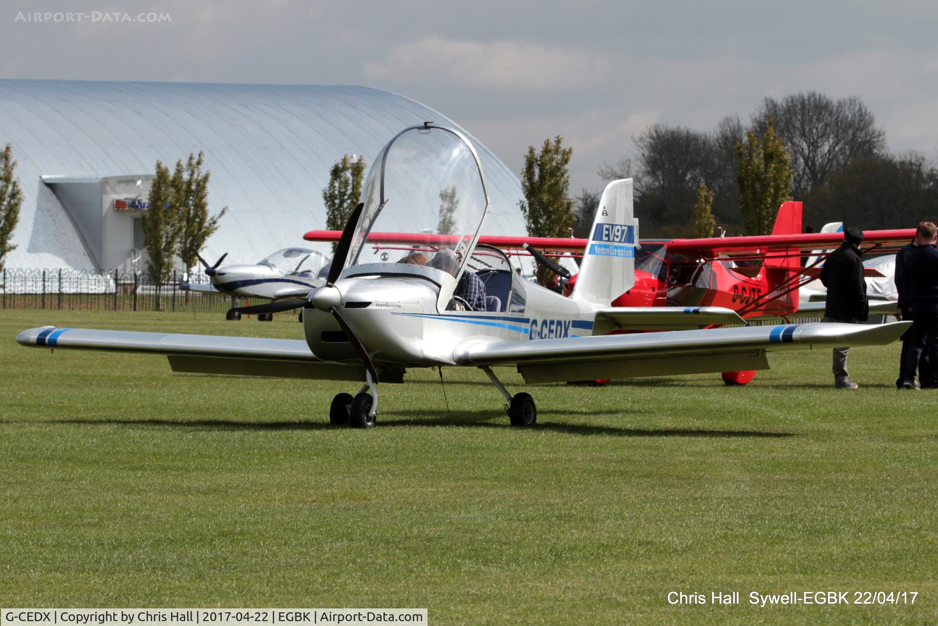 G-CEDX, 2006 Cosmik EV-97 TeamEurostar UK C/N 2827, at the EV-97 fly in. Sywell