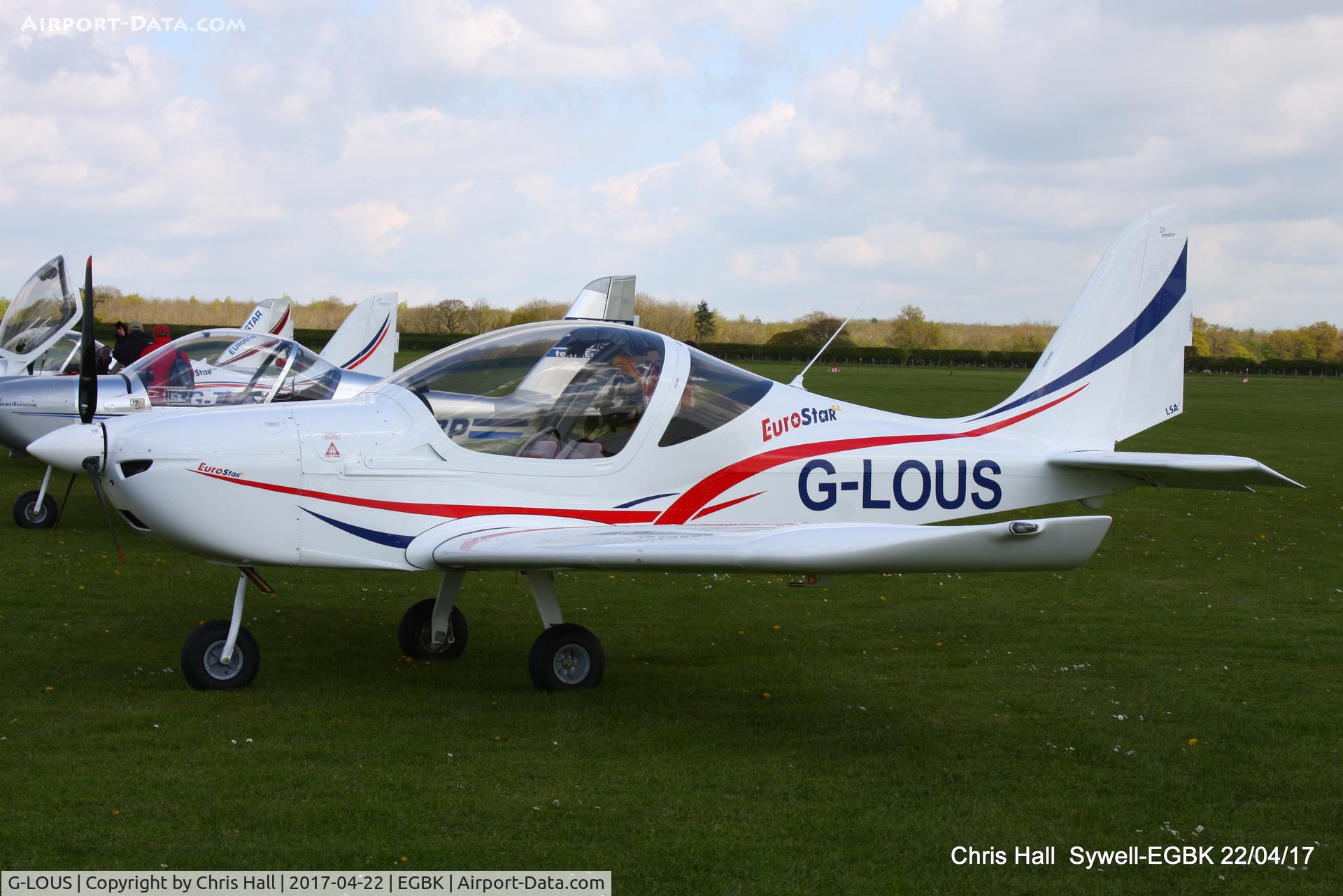 G-LOUS, 2016 Evektor EV-97 Eurostar SL C/N 2016-4234, at the EV-97 fly in. Sywell