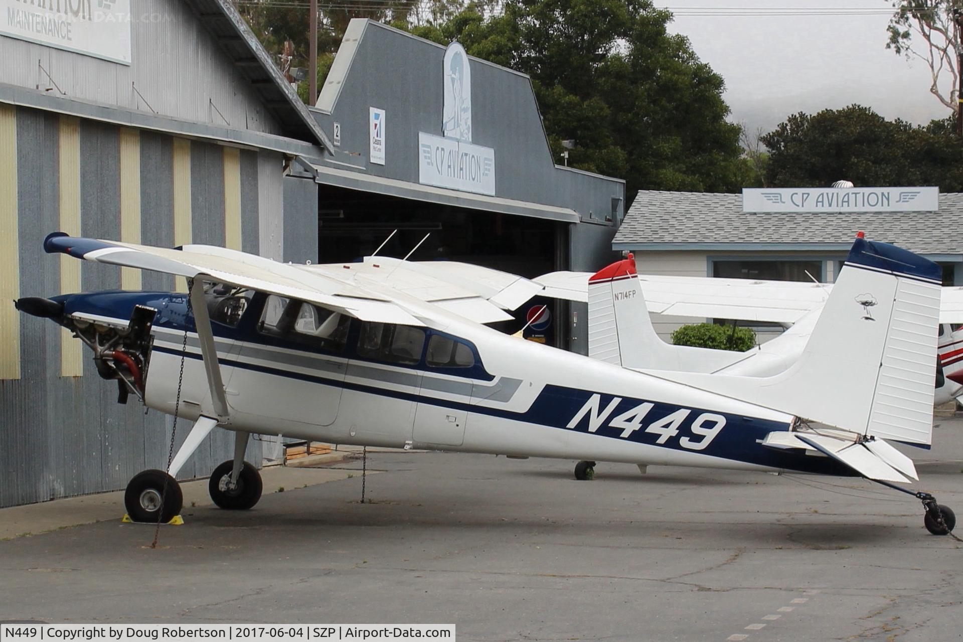 N449, 1969 Cessna 180H Skywagon C/N 18052100, 1969 Cessna 180H SKYWAGON, Continental O-470-A 225 Hp, 1969 first year of SKYWAGON name, at CP Aviation
