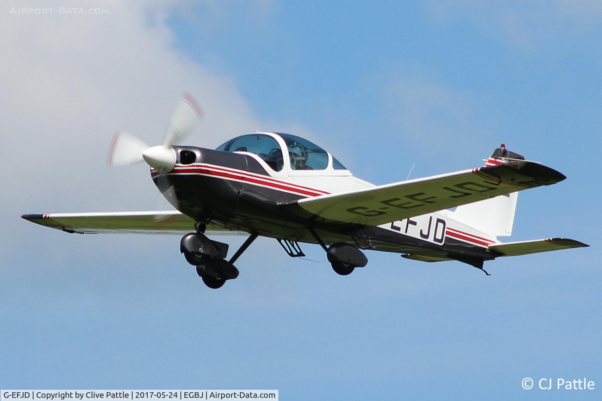 G-EFJD, 1971 Bolkow Bo-209C Monsun 160FV C/N 126, On finals to Staverton EGBJ