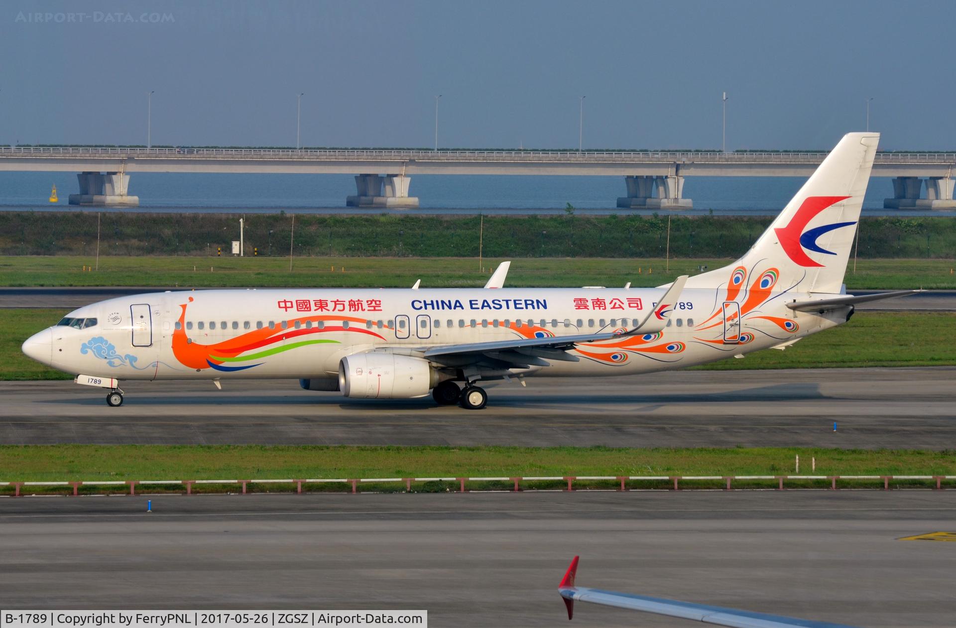 B-1789, 2015 Boeing 737-89P C/N 41472, China Eastern B738 in Yunnan Peacock (orange) livery