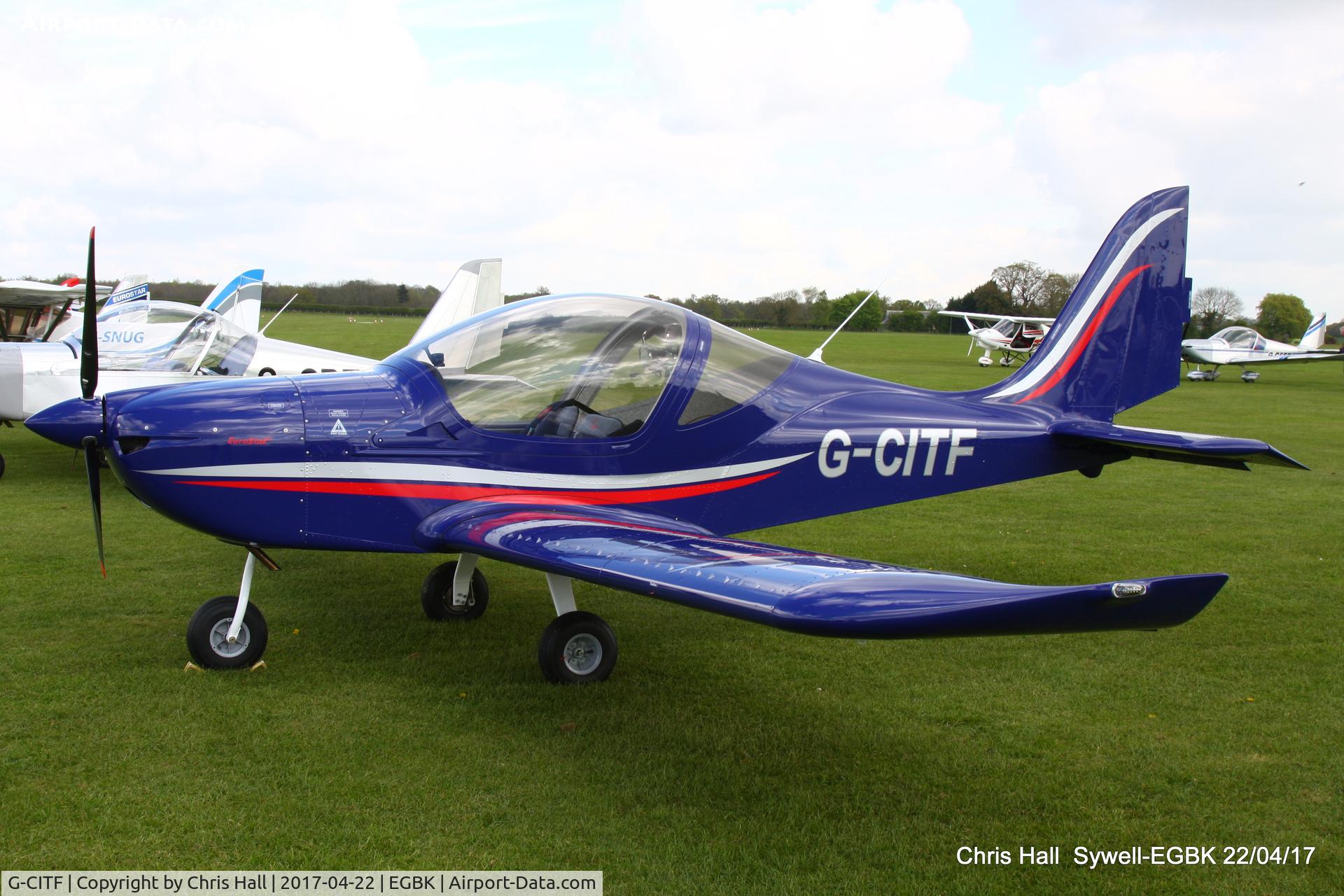 G-CITF, 2015 Evektor EV-97 Eurostar SL C/N 2015-4223, at the EV-97 fly in. Sywell