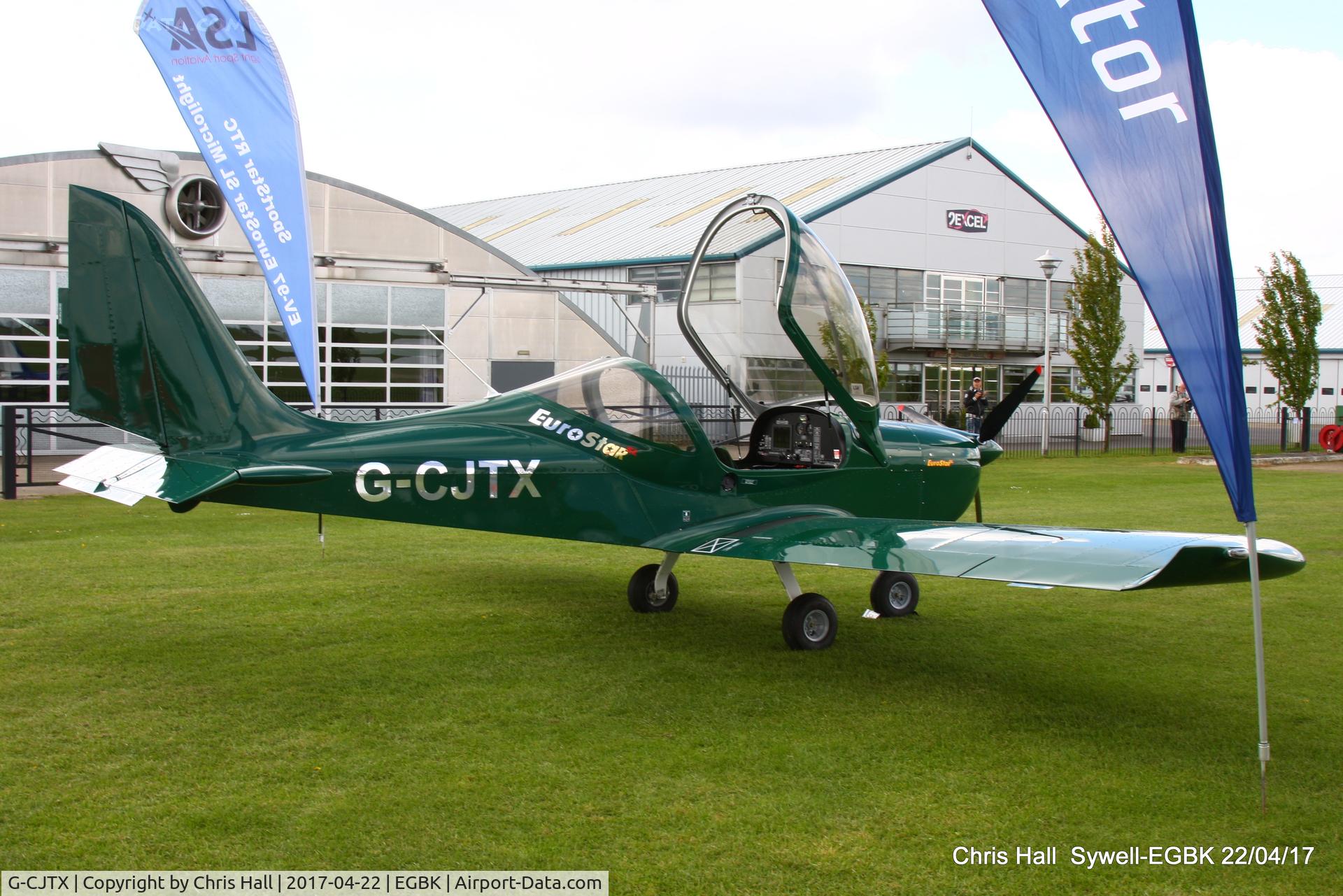 G-CJTX, 2016 Evektor EV-97 Eurostar SL C/N 2016-4238, at the EV-97 fly in. Sywell